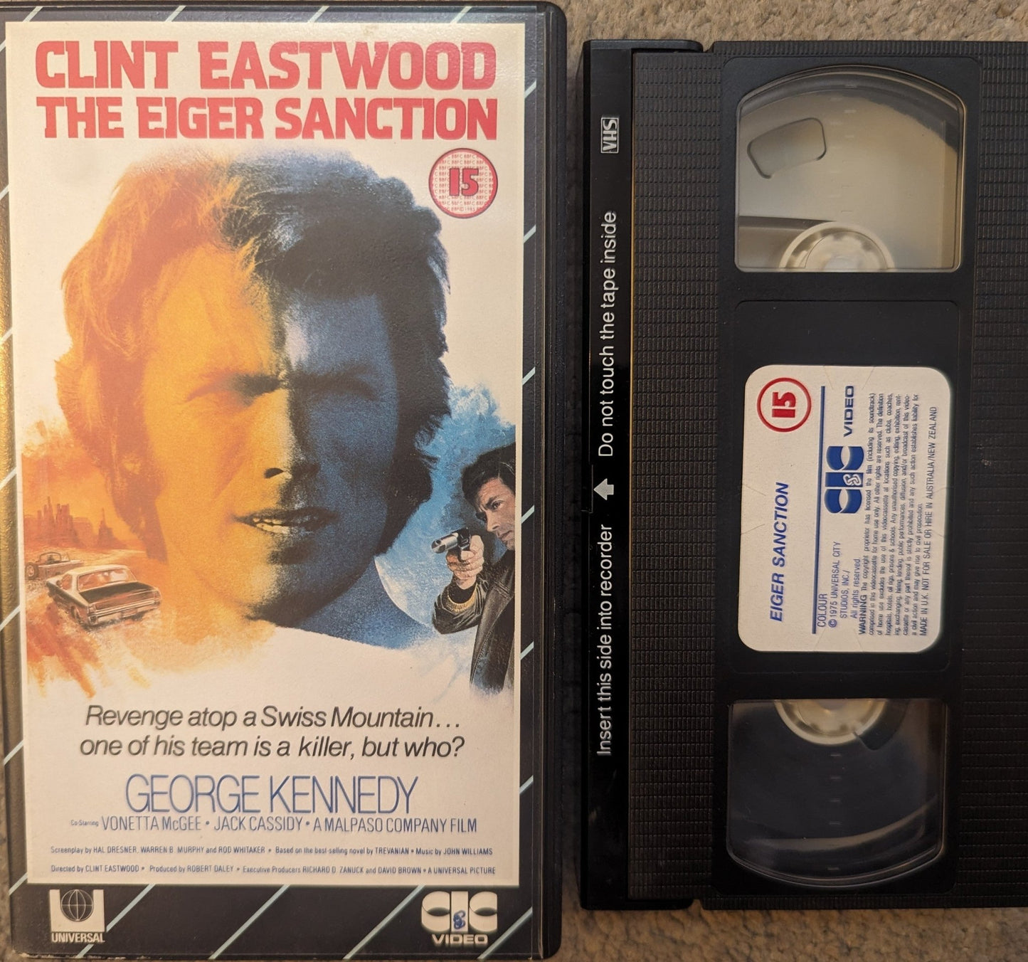 The Eiger Sanction (1975) VHS Video CIC - Flippin Retro Video Shop