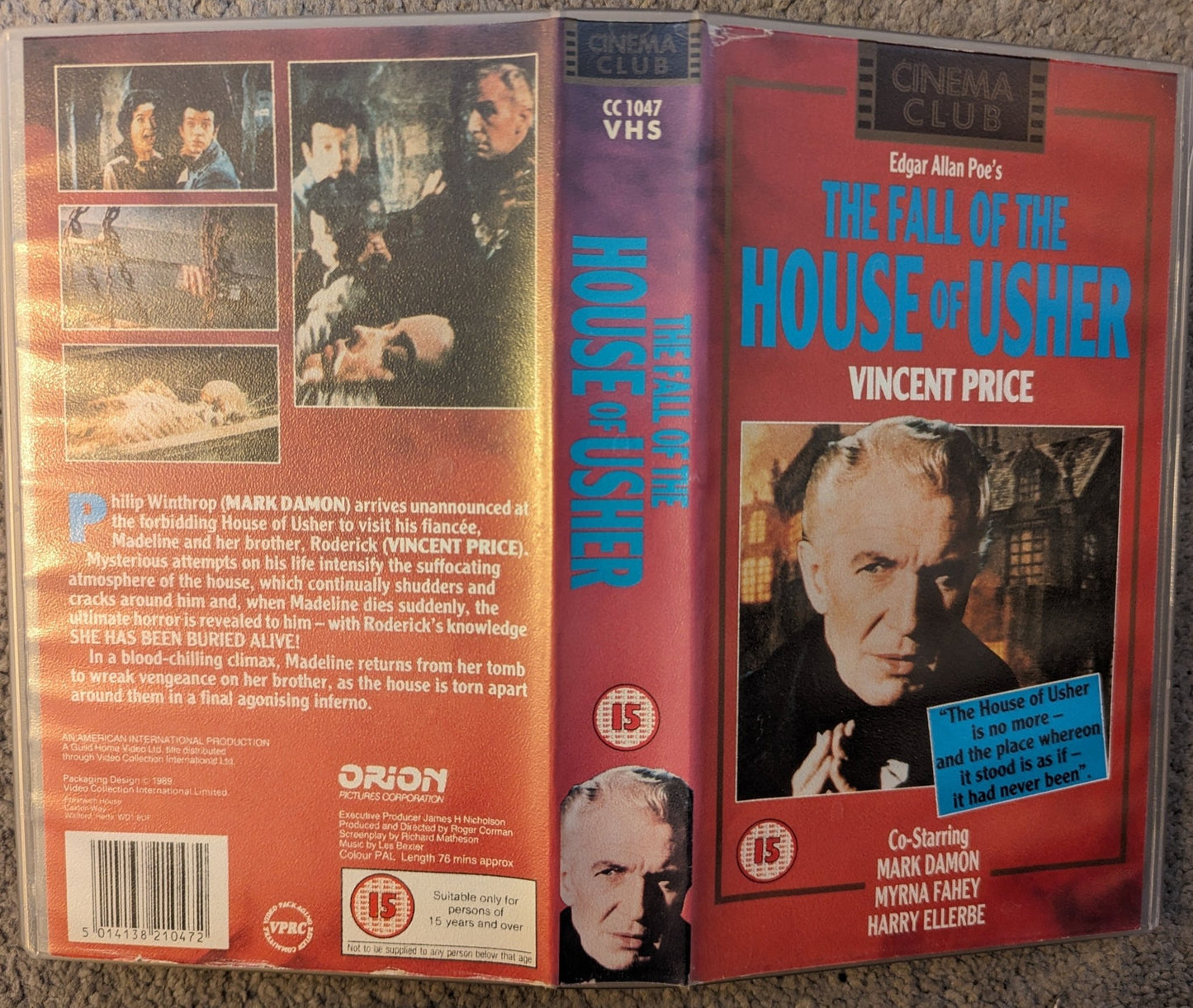 The Fall Of The House Of Usher (1960) VHS Video - Flippin Retro Video Shop