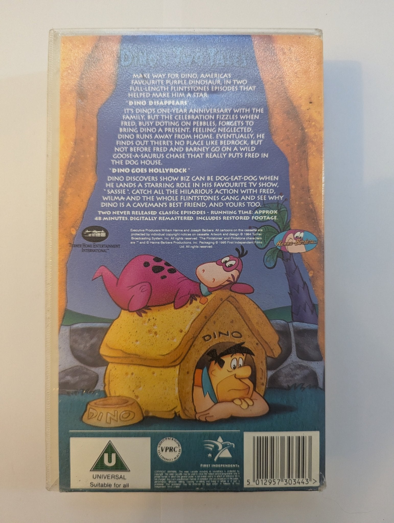 The Flintstones Dino's Two Tales VHS Video - Flippin Retro Video Shop