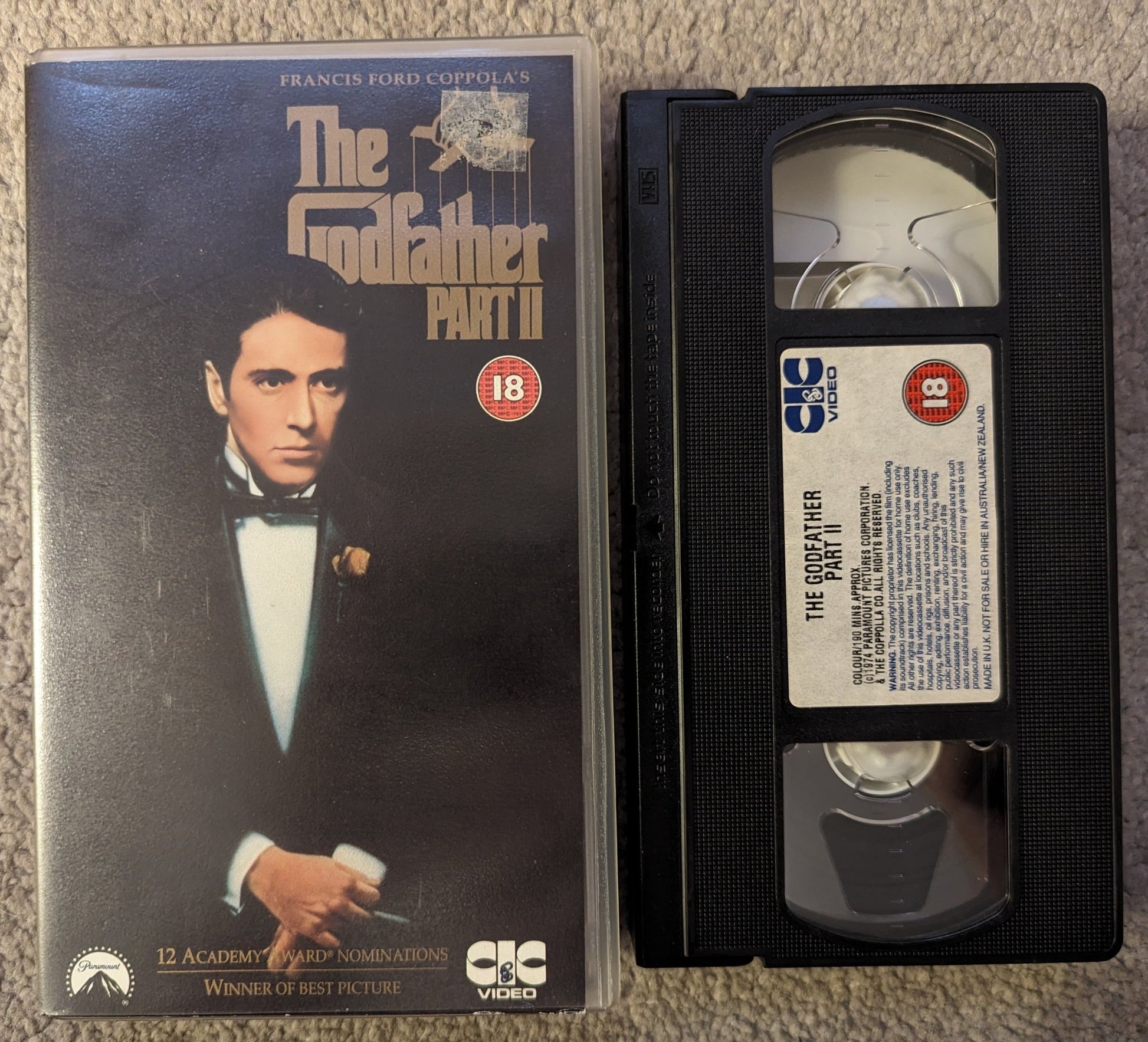 The Godfather Part 2 (1974) VHS Video - Flippin Retro Video Shop