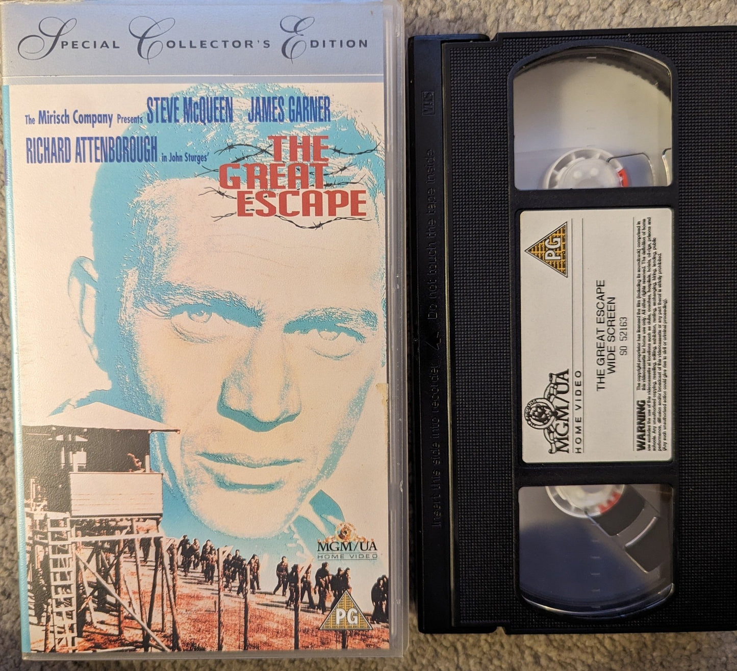 The Great Escape (1963) VHS Video Wide - screen - Flippin Retro Video Shop