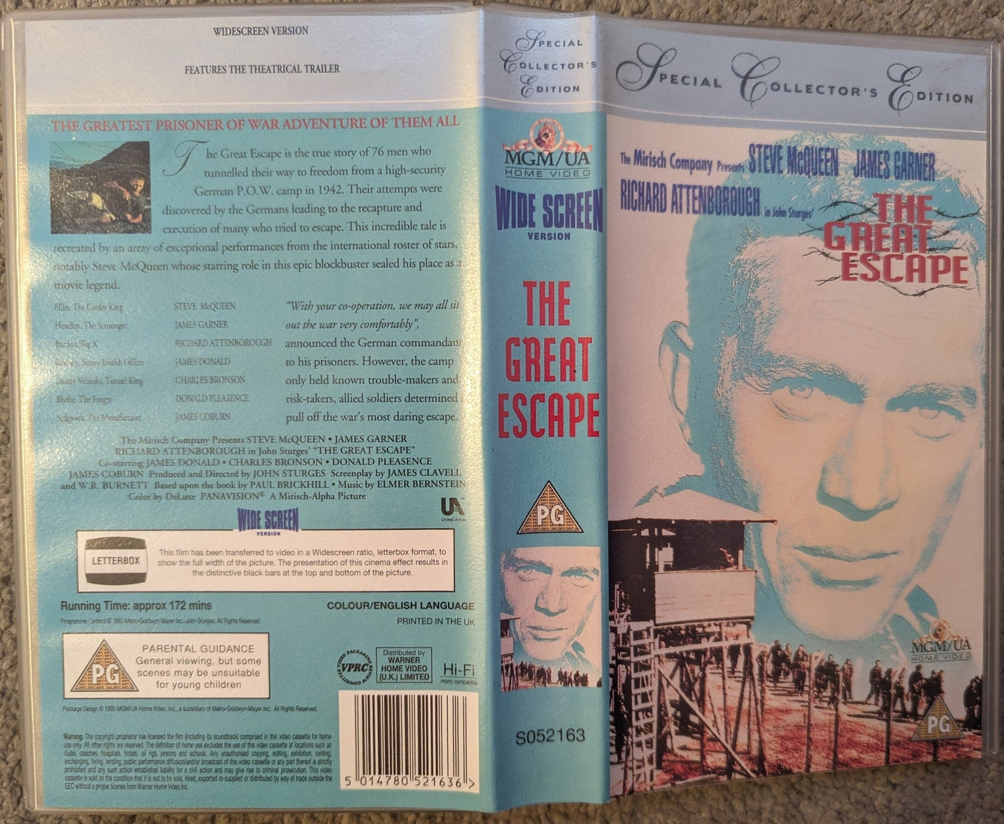 The Great Escape (1963) VHS Video Wide - screen - Flippin Retro Video Shop