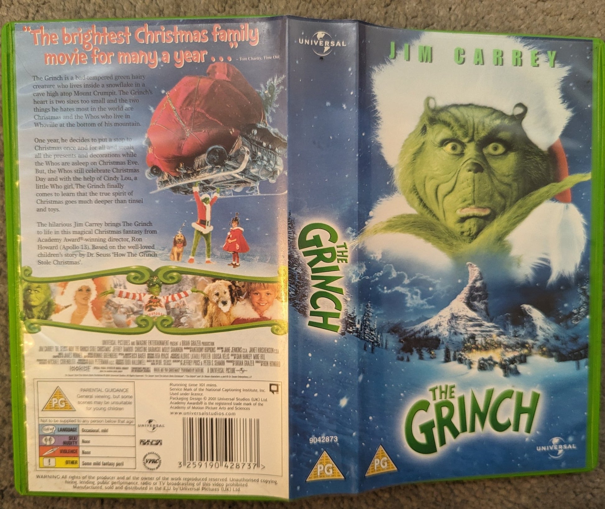 The Grinch (2000) VHS Video (Green Case) - Flippin Retro Video Shop