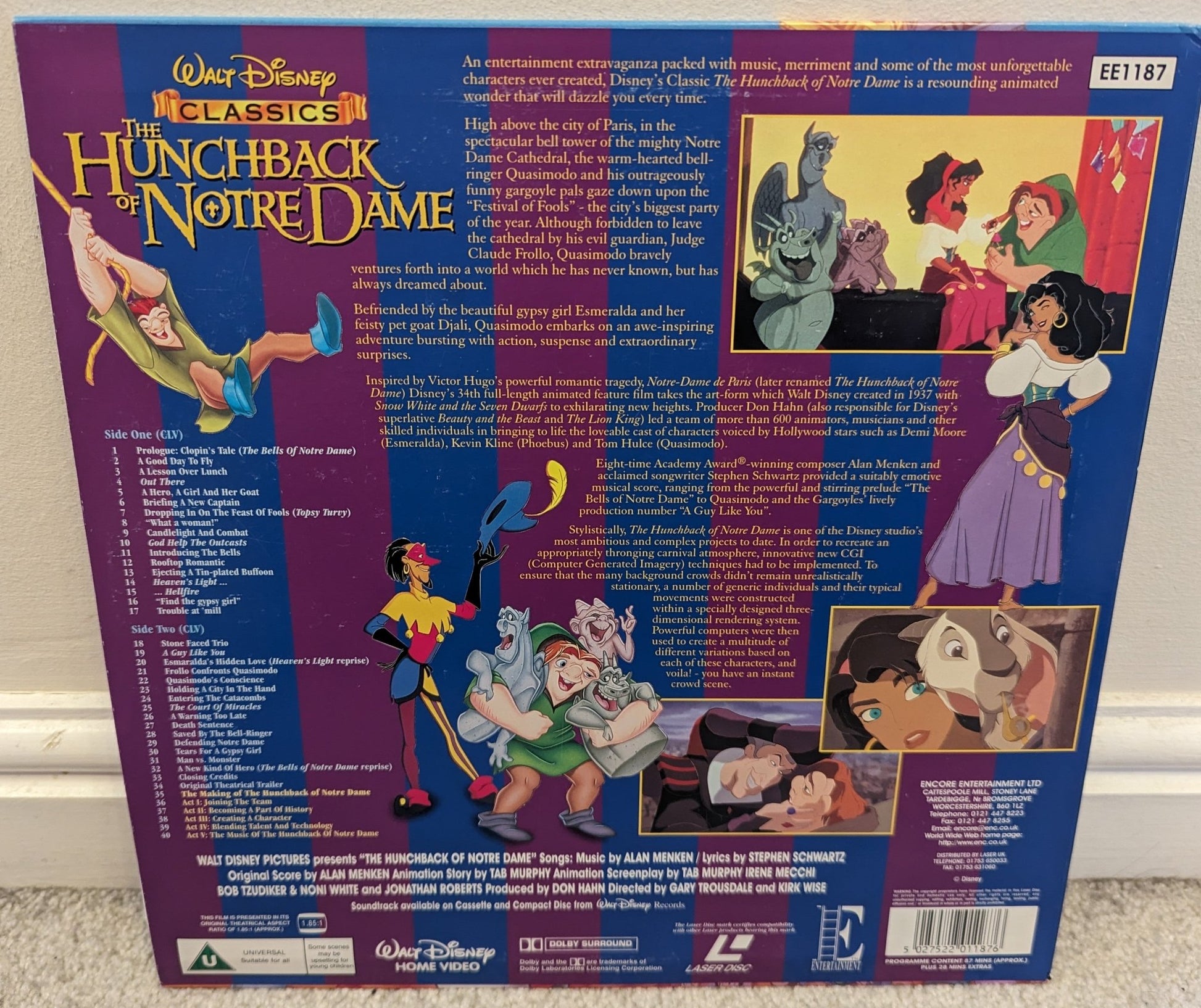 The Hunchback OF Notre Dame (1996) Laserdisc NTSC - Flippin Retro Video Shop