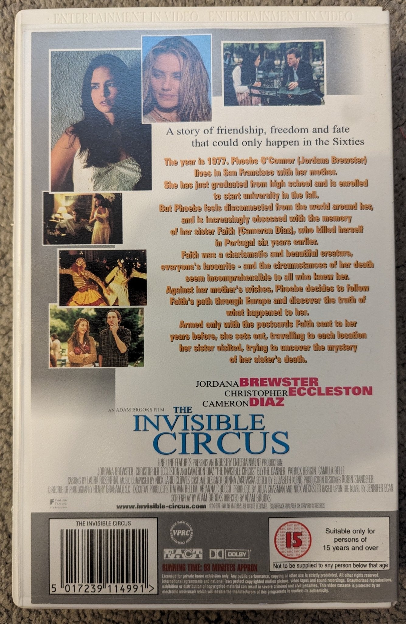 The Invisible Circus (2001) VHS Video Ex Rental - Flippin Retro Video Shop