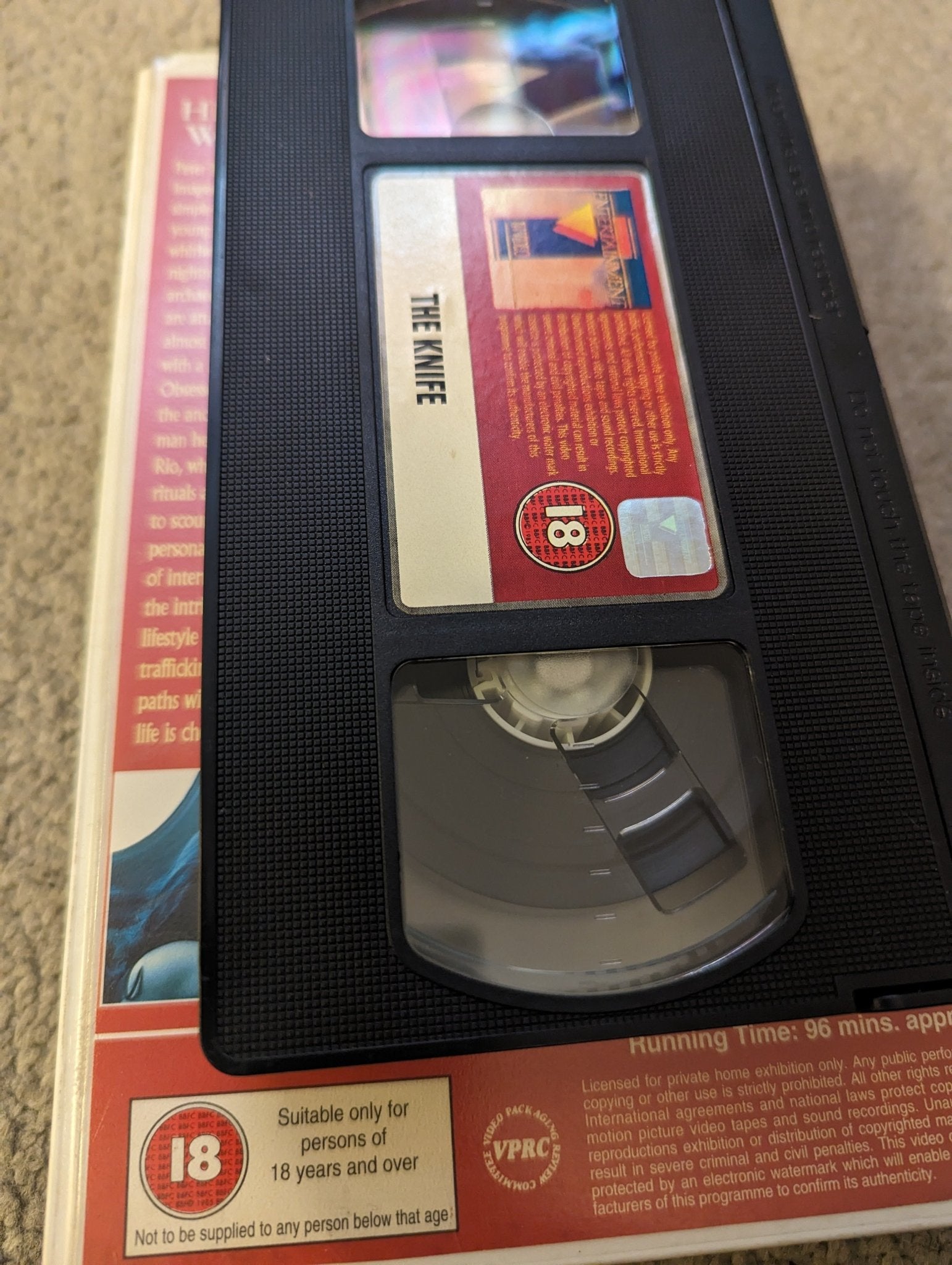 The Knife (1991) VHS Video Ex Rental - Flippin Retro Video Shop