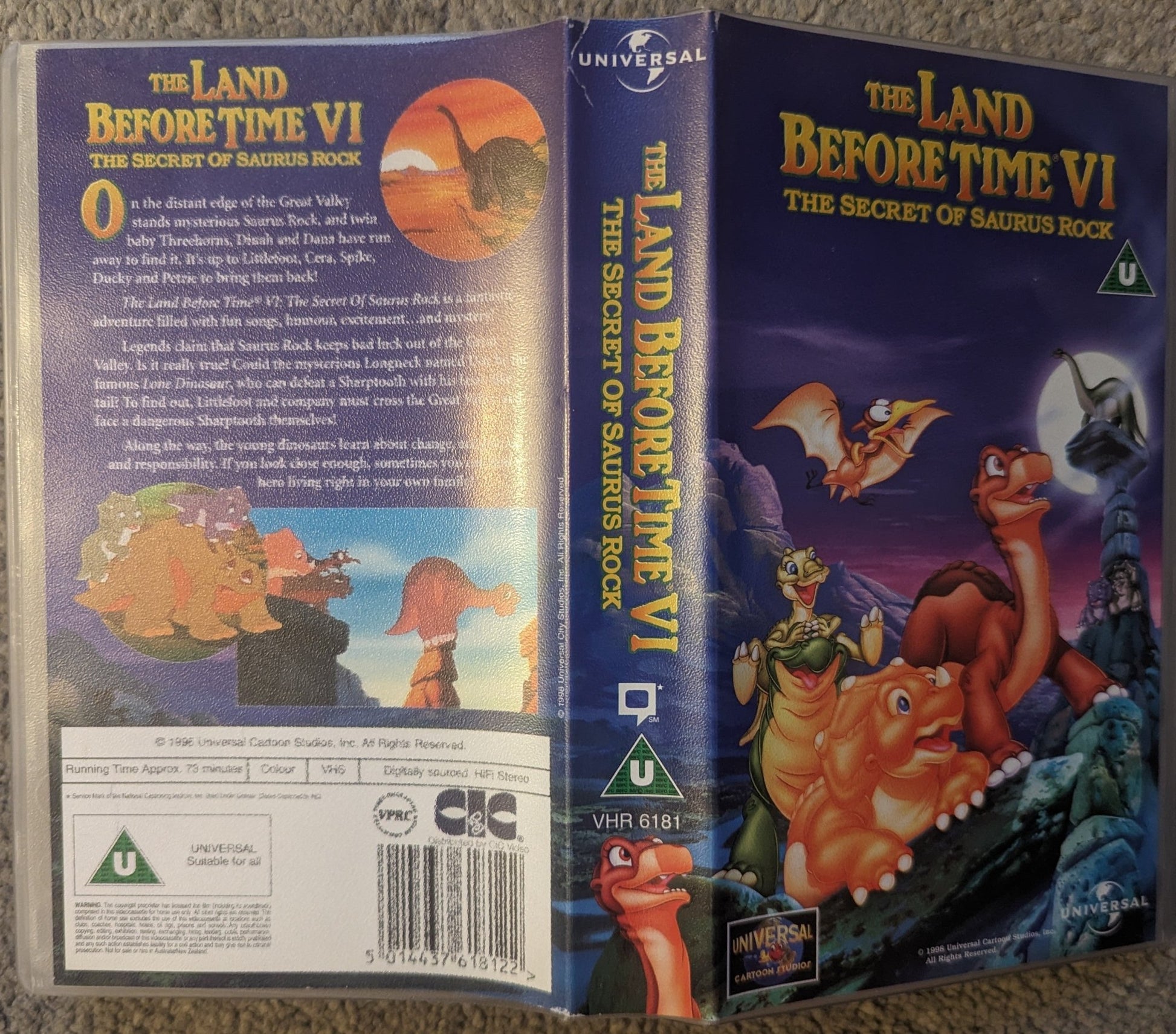 The Land Before Time 6 The Secret Of Saraus Rock (1998) VHS Video - Flippin Retro Video Shop