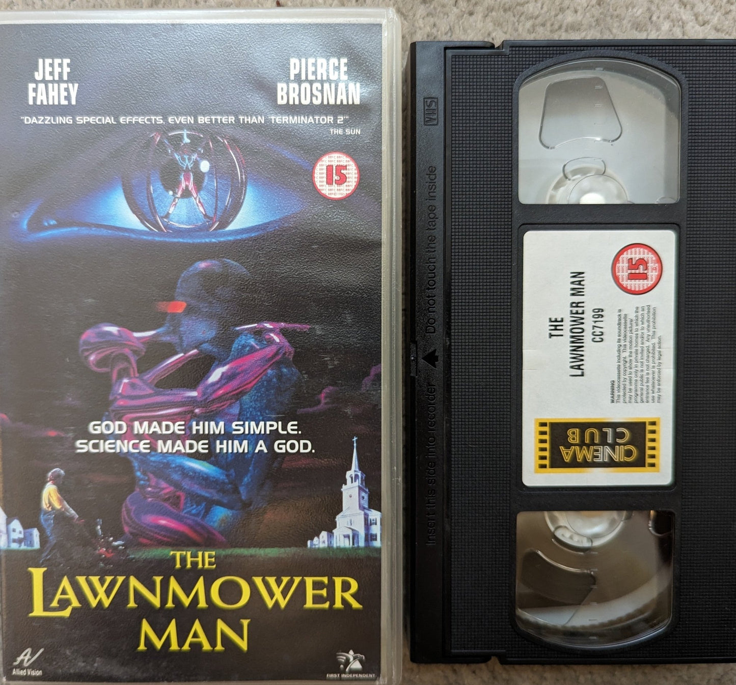 The Lawnmower Man (1992) VHS Video Cinema Club - Flippin Retro Video Shop