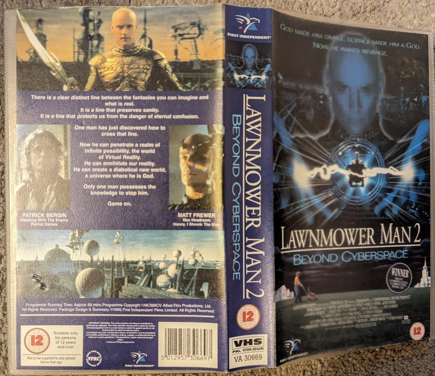 The Lawnmower Man 2 Beyond Cyberspace (1996) VHS Video Cinema Club - Flippin Retro Video Shop