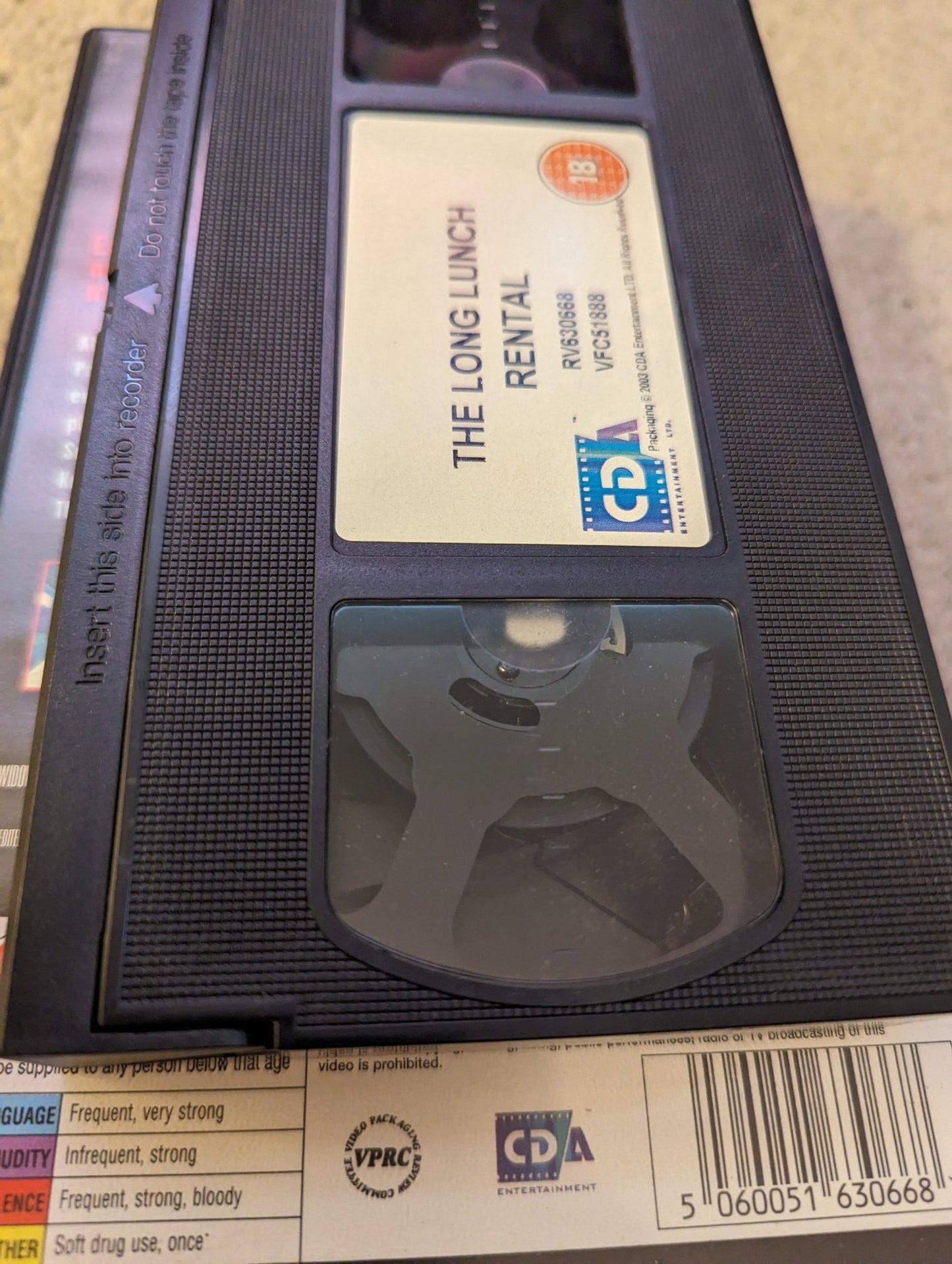 The Long Lunch (2003) VHS Video Ex Rental - Flippin Retro Video Shop