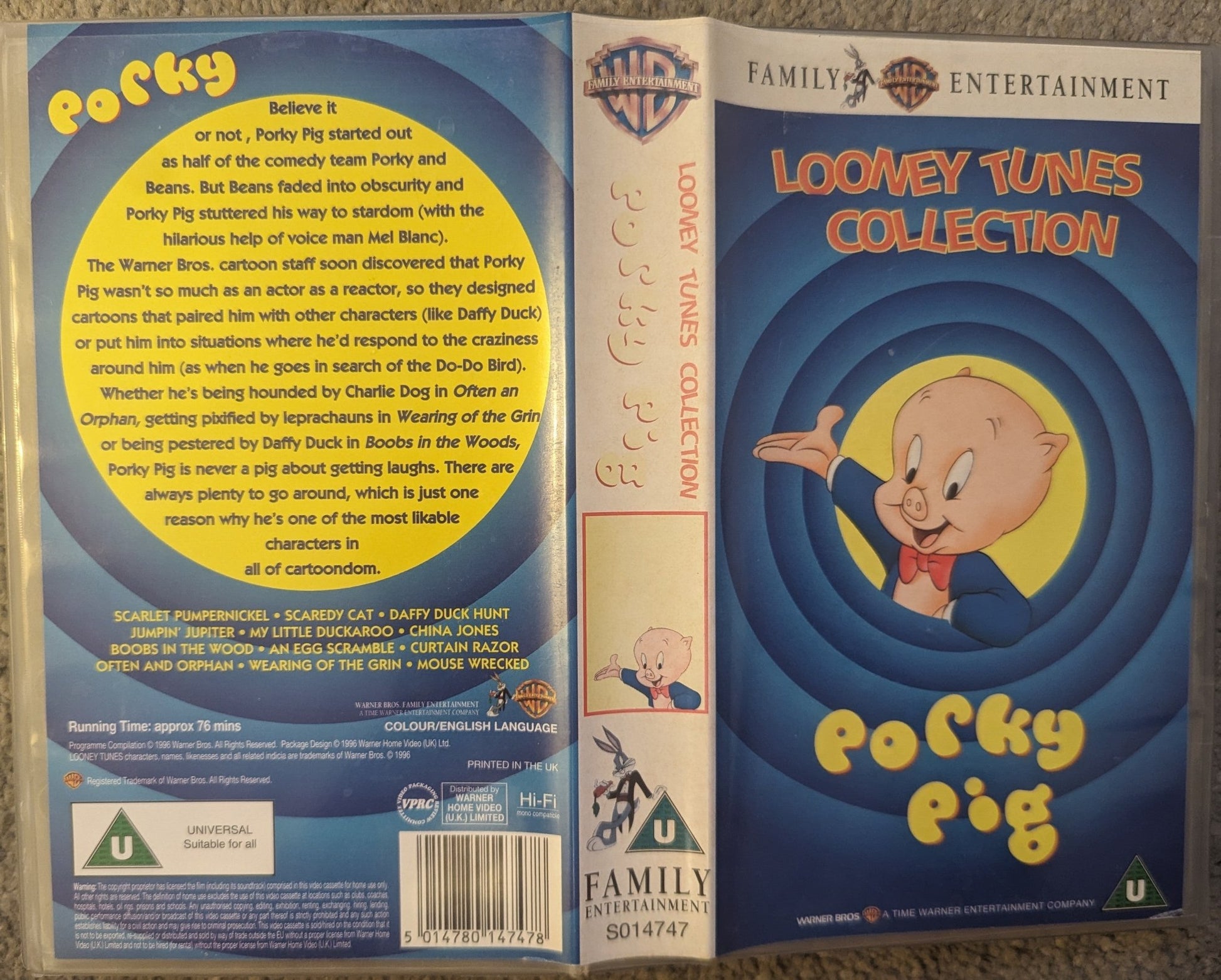 The Looney Tunes Collection Porky Pig VHS Video - Flippin Retro Video Shop