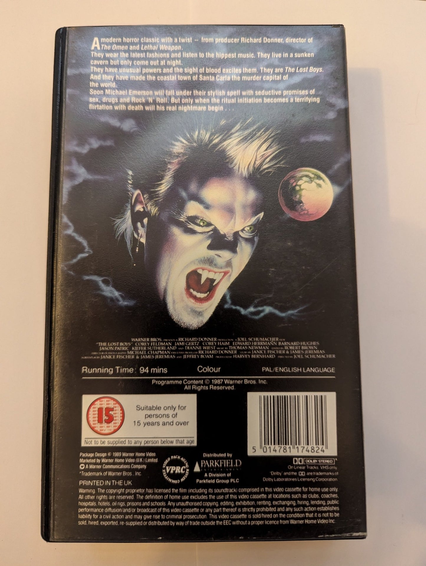 The Lost Boys (1987) VHS Video Warner Embossed - Flippin Retro