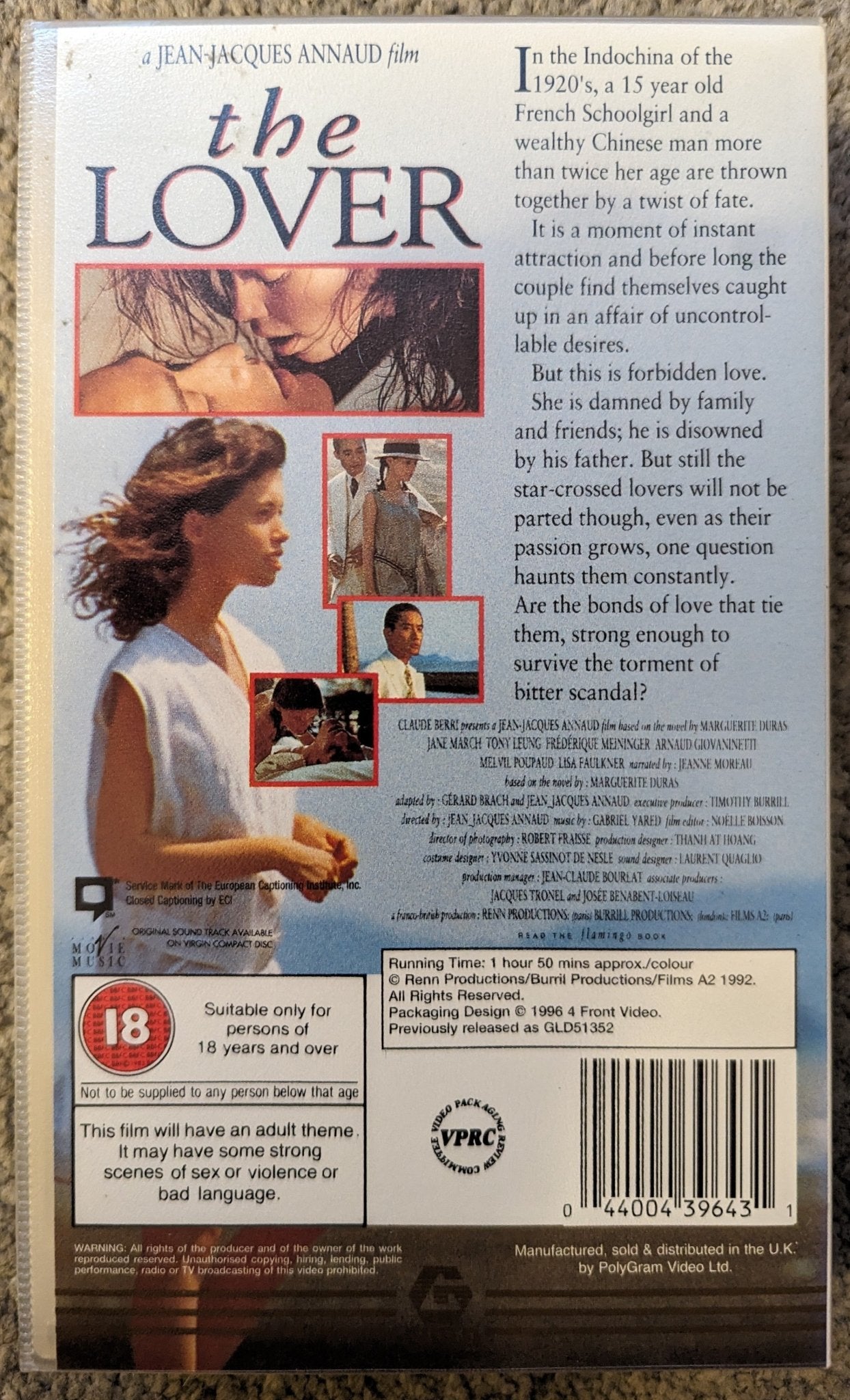 The Lover (1992) VHS Video - Flippin Retro Video Shop