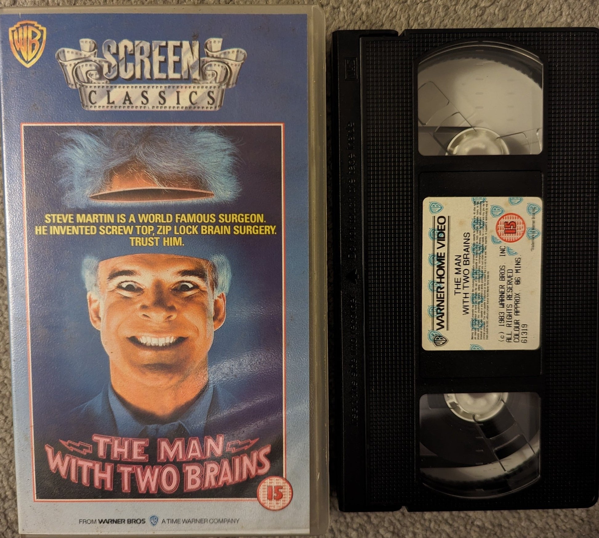 The Man With Two Brains (1983) VHS Video - Flippin Retro Video Shop