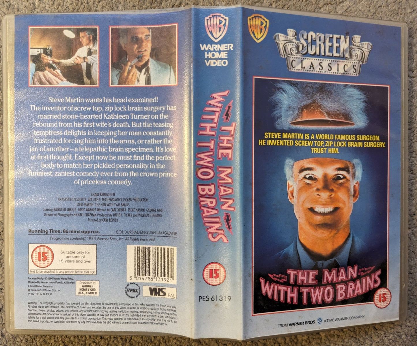 The Man With Two Brains (1983) VHS Video - Flippin Retro Video Shop