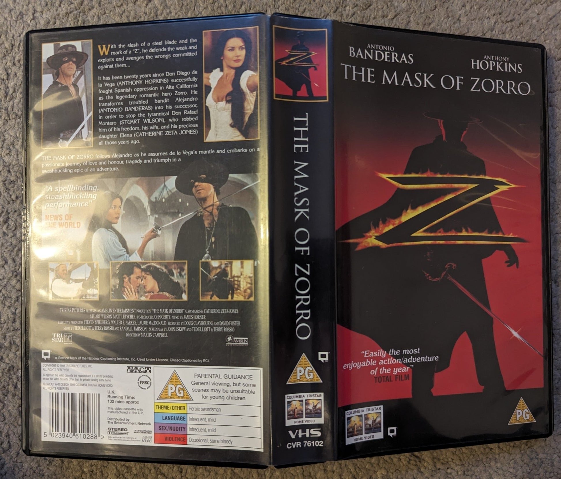 The Mask Of Zorro (1998) VHS Video - Flippin Retro Video Shop