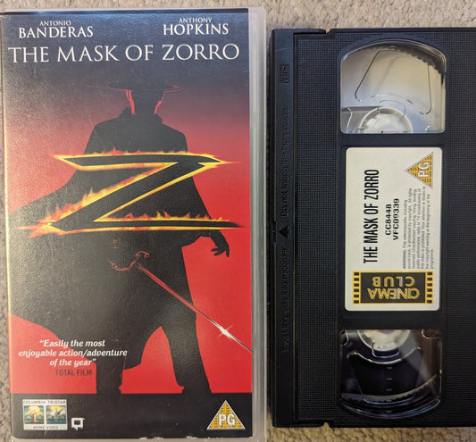 The Mask Of Zorro (1998) VHS Video Cinema Club - Flippin Retro Video Shop