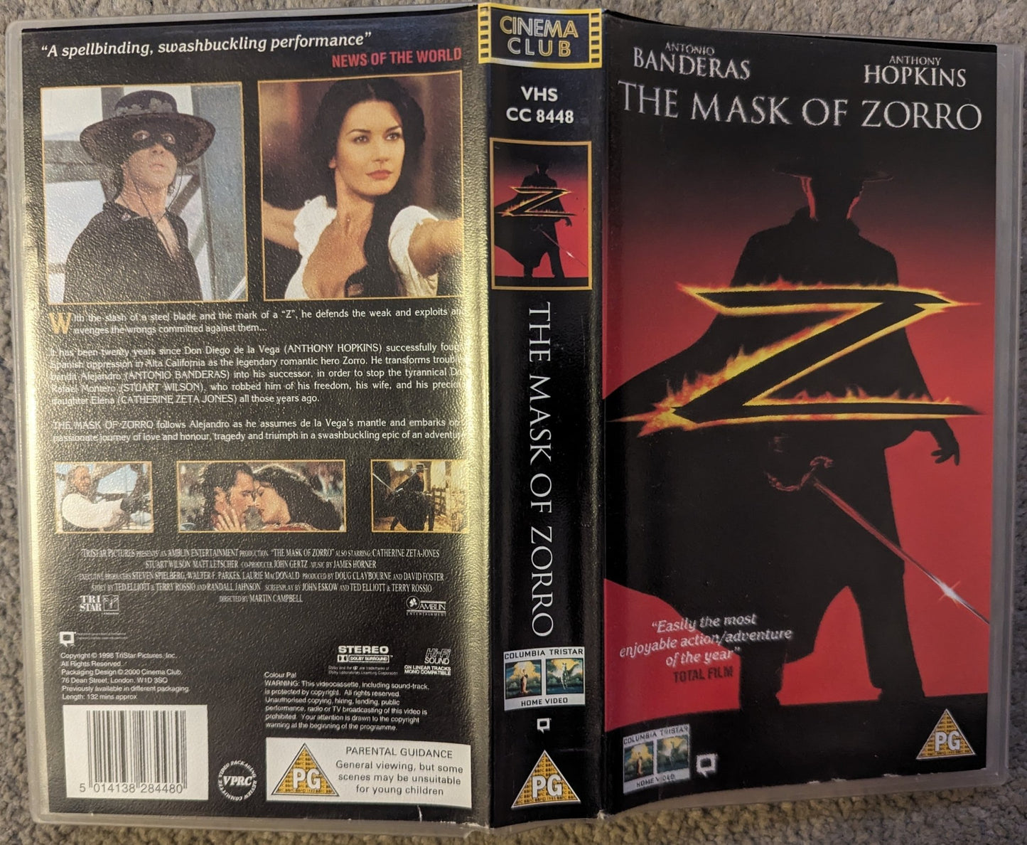 The Mask Of Zorro (1998) VHS Video Cinema Club - Flippin Retro Video Shop