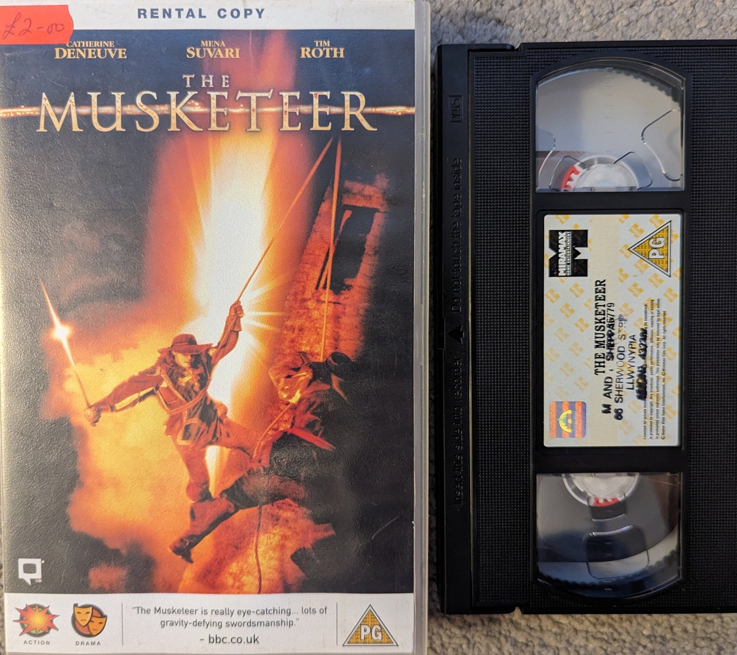 The Musketeer (2001) VHS Video Ex Rental - Flippin Retro Video Shop