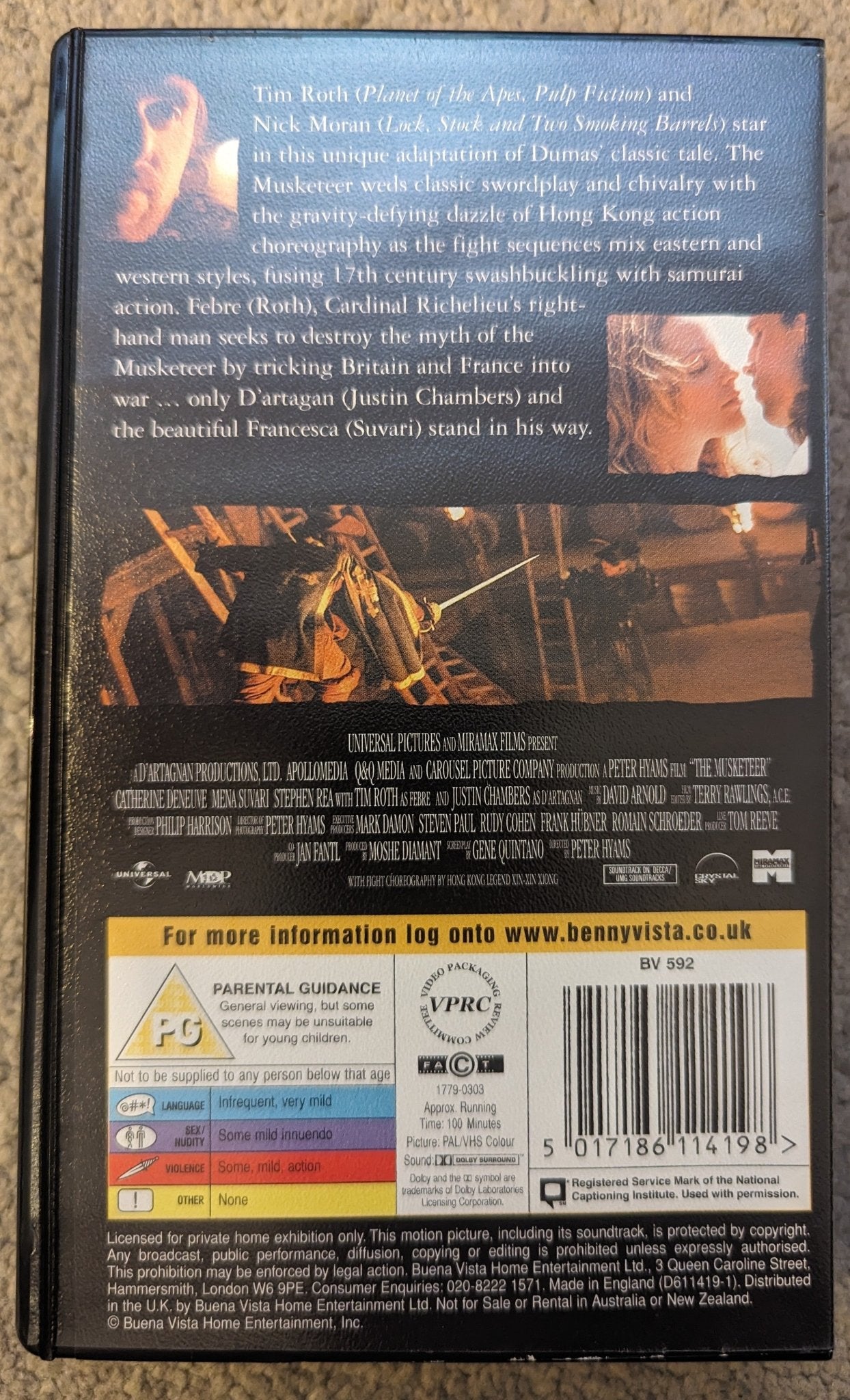 The Musketeer (2001) VHS Video *sealed* - Flippin Retro Video Shop