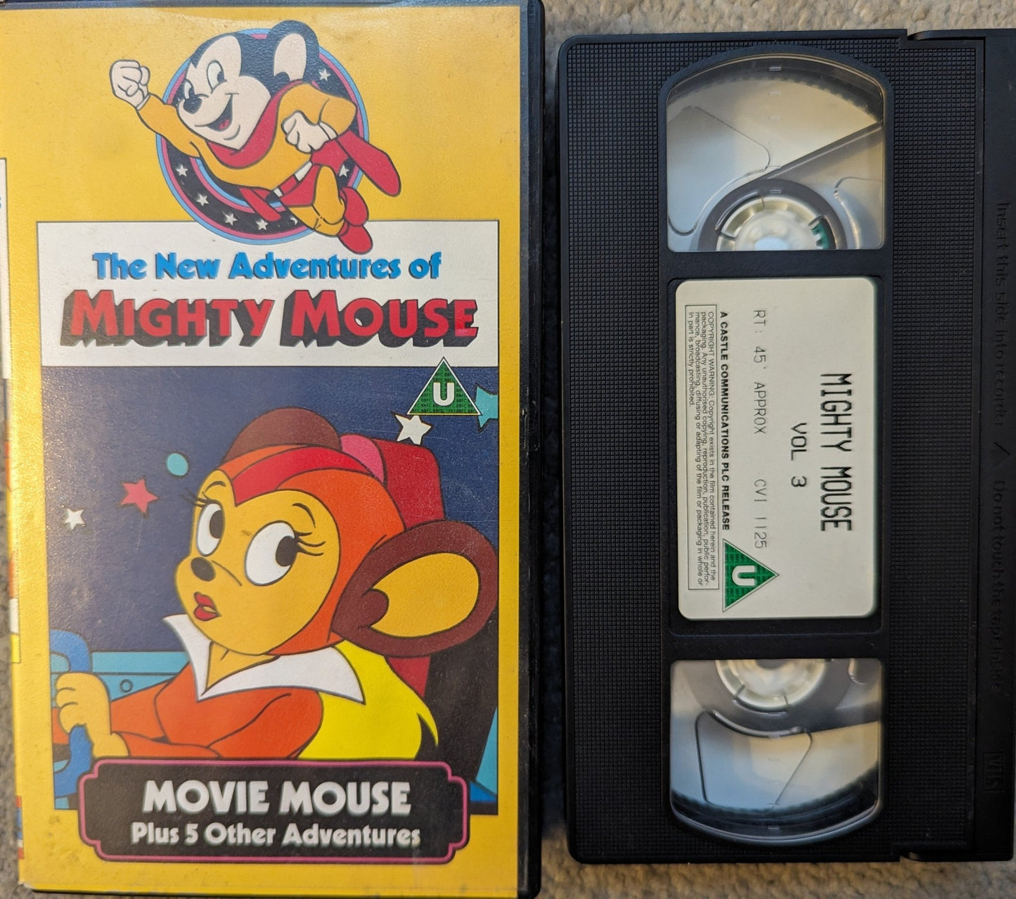 The New Adventures Of Mighty Mouse Movie Mouse VHS Video - Flippin Retro Video Shop