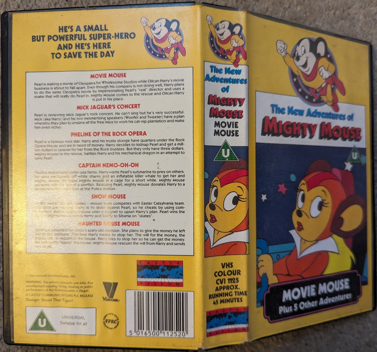 The New Adventures Of Mighty Mouse Movie Mouse VHS Video - Flippin Retro Video Shop