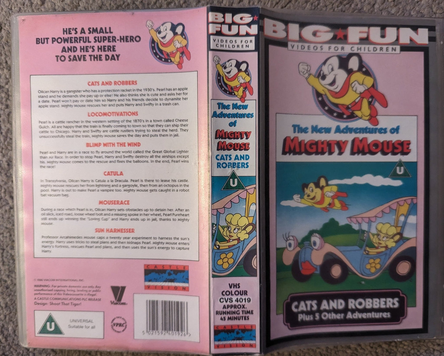 The New Adventures Of Mighty Mouse VHS Video - Flippin Retro Video Shop