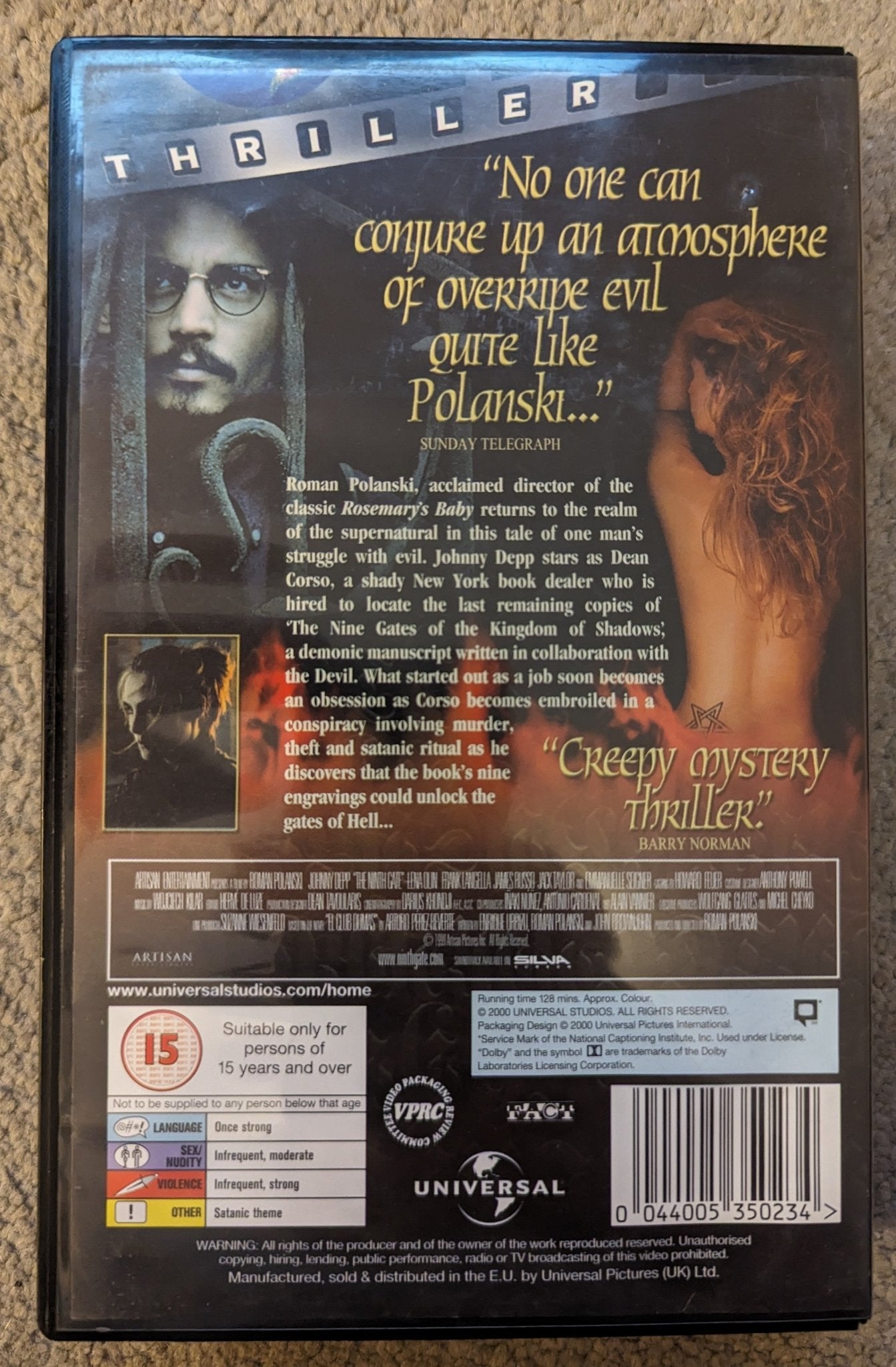 The Ninth Gate (1999) VHS Video Ex Rental - Flippin Retro Video Shop