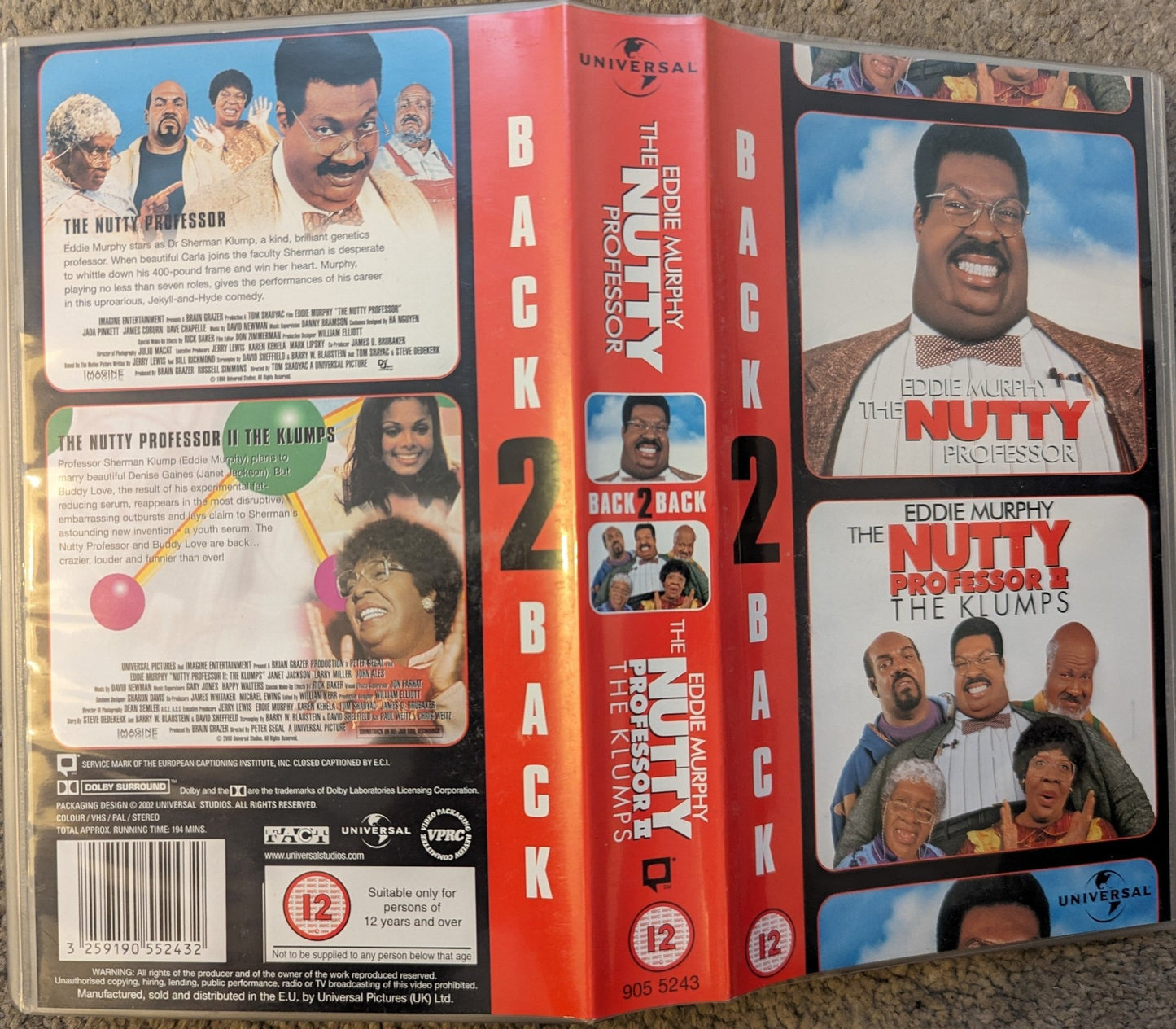 The Nutty Professor 1 & 2 The Klumps VHS Video - Flippin Retro Video Shop