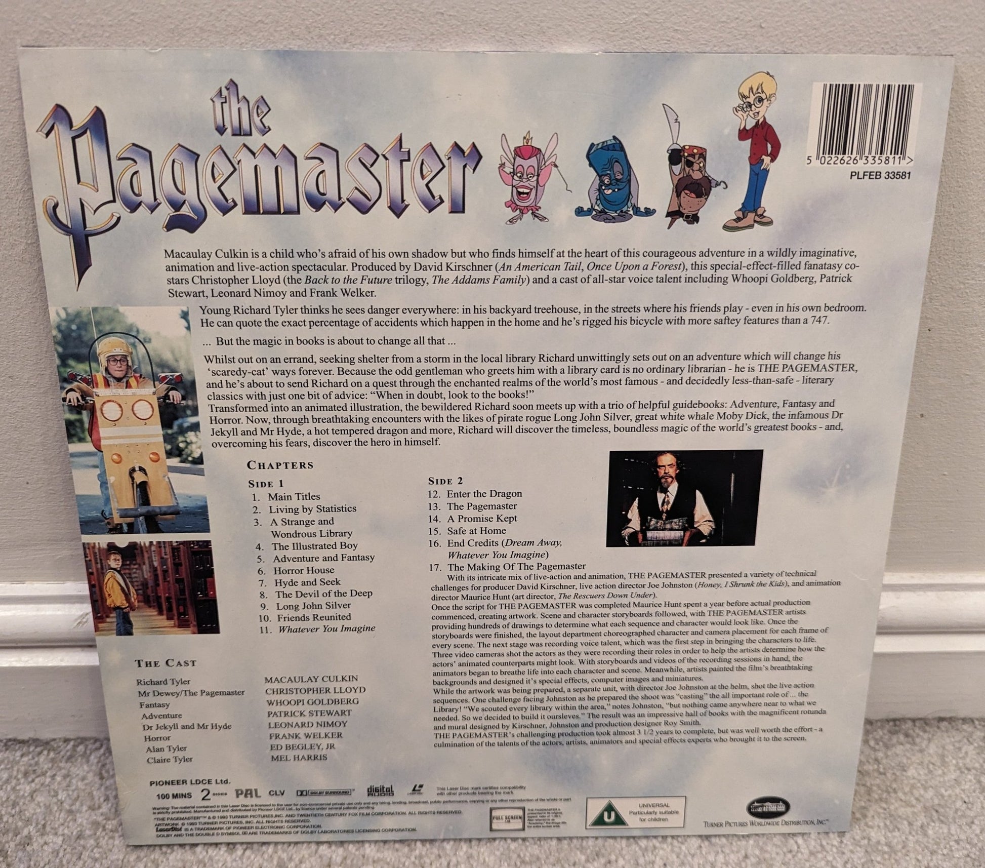 The Pagemaster (1994) Laserdisc PAL - Flippin Retro Video Shop