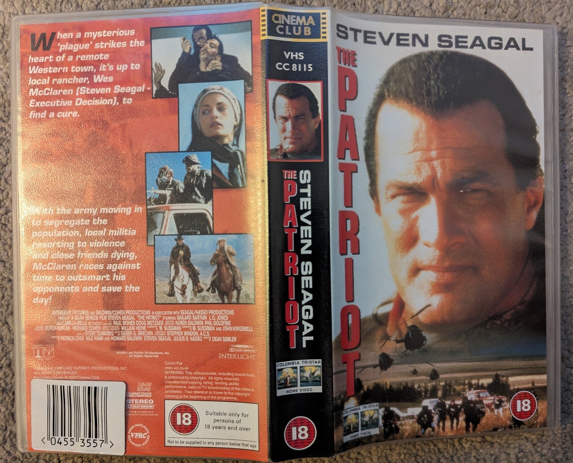 The Patriot (1998) VHS Video Steven Seagal - Flippin Retro Video Shop