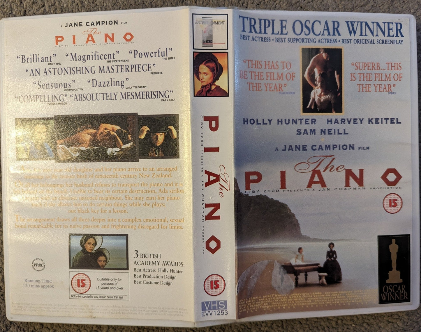 The Piano (1993) VHS Video Ex Rental - Flippin Retro Video Shop