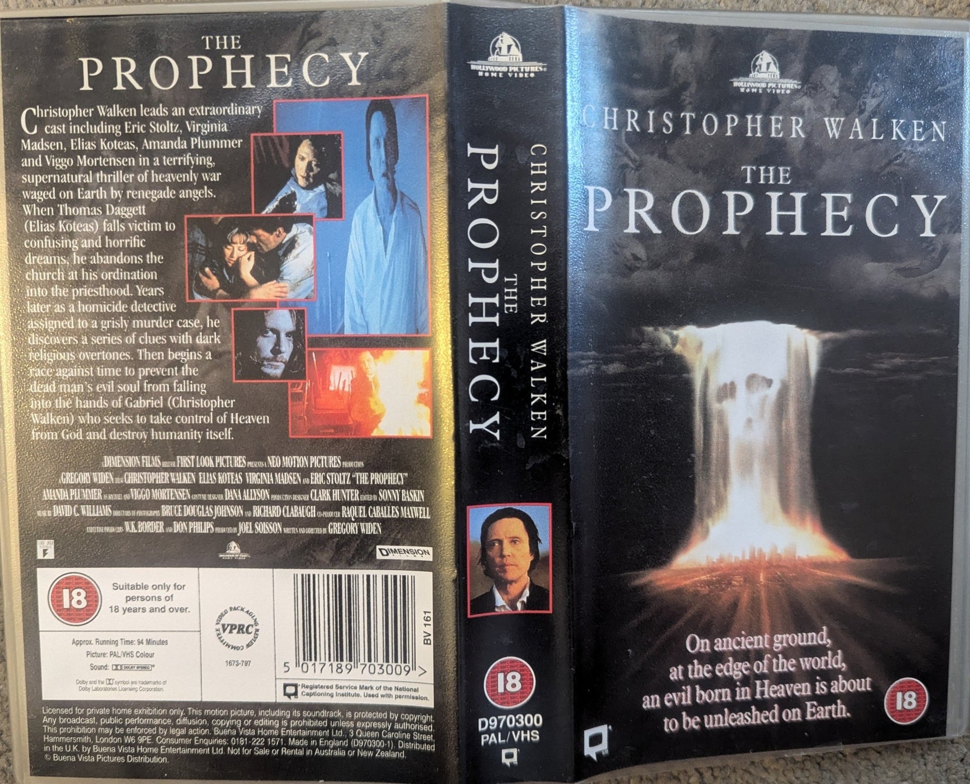 The Prophecy (1995) VHS Video - Flippin Retro Video Shop