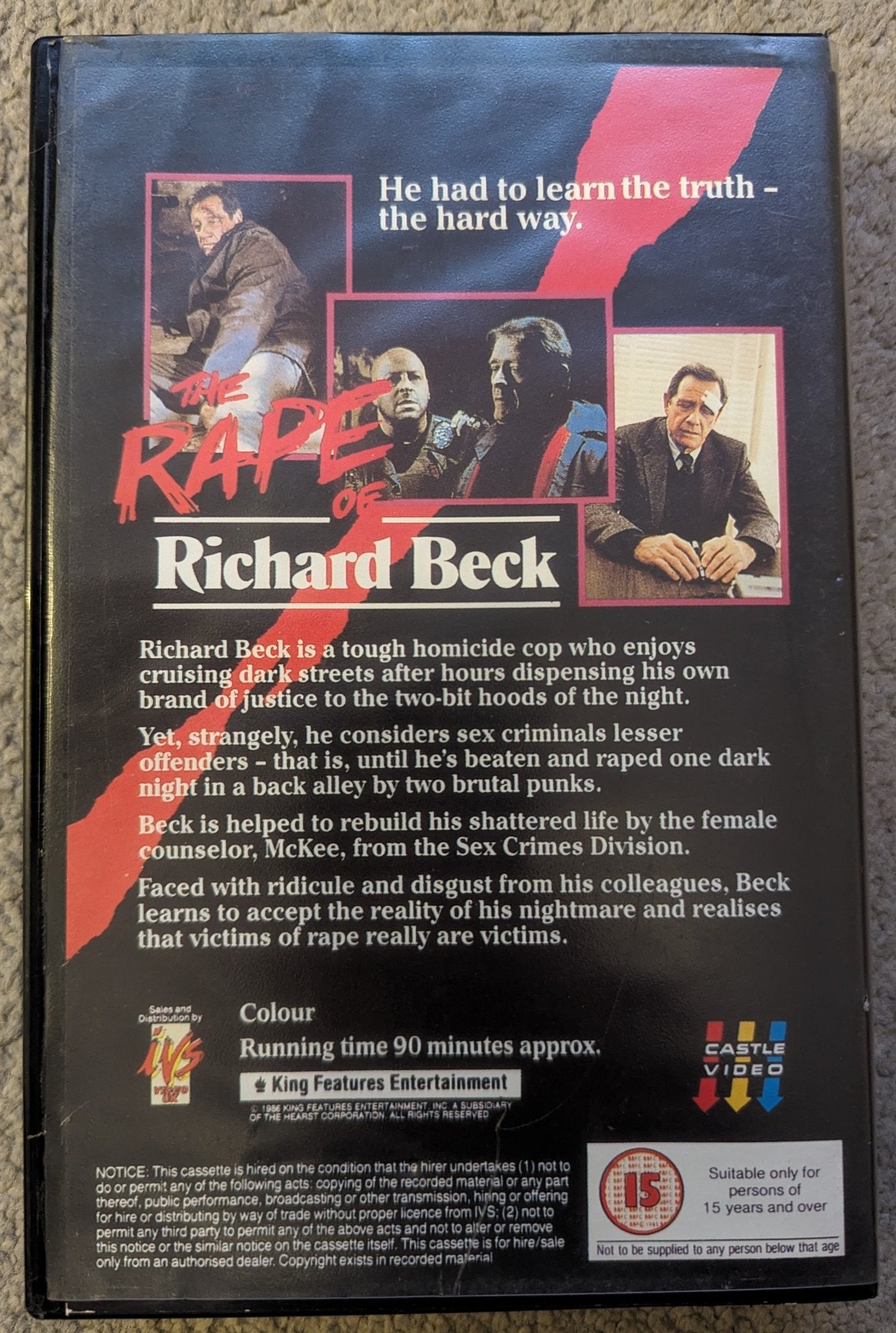 The Rape Of Richard Beck (1985) VHS Video Ex Rental - Flippin Retro Video Shop