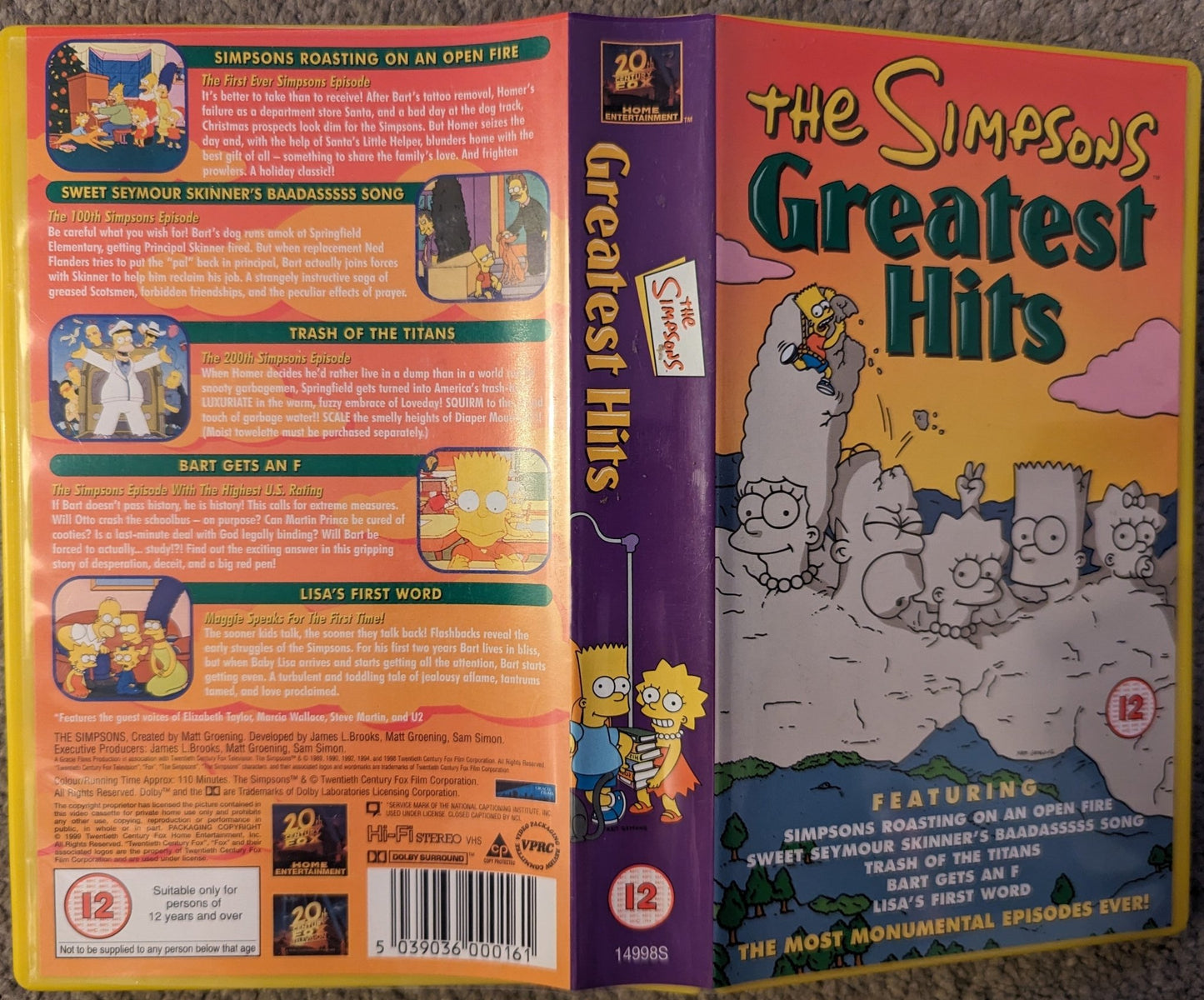 The Simpsons Greatest Hits VHS Video - Flippin Retro Video Shop