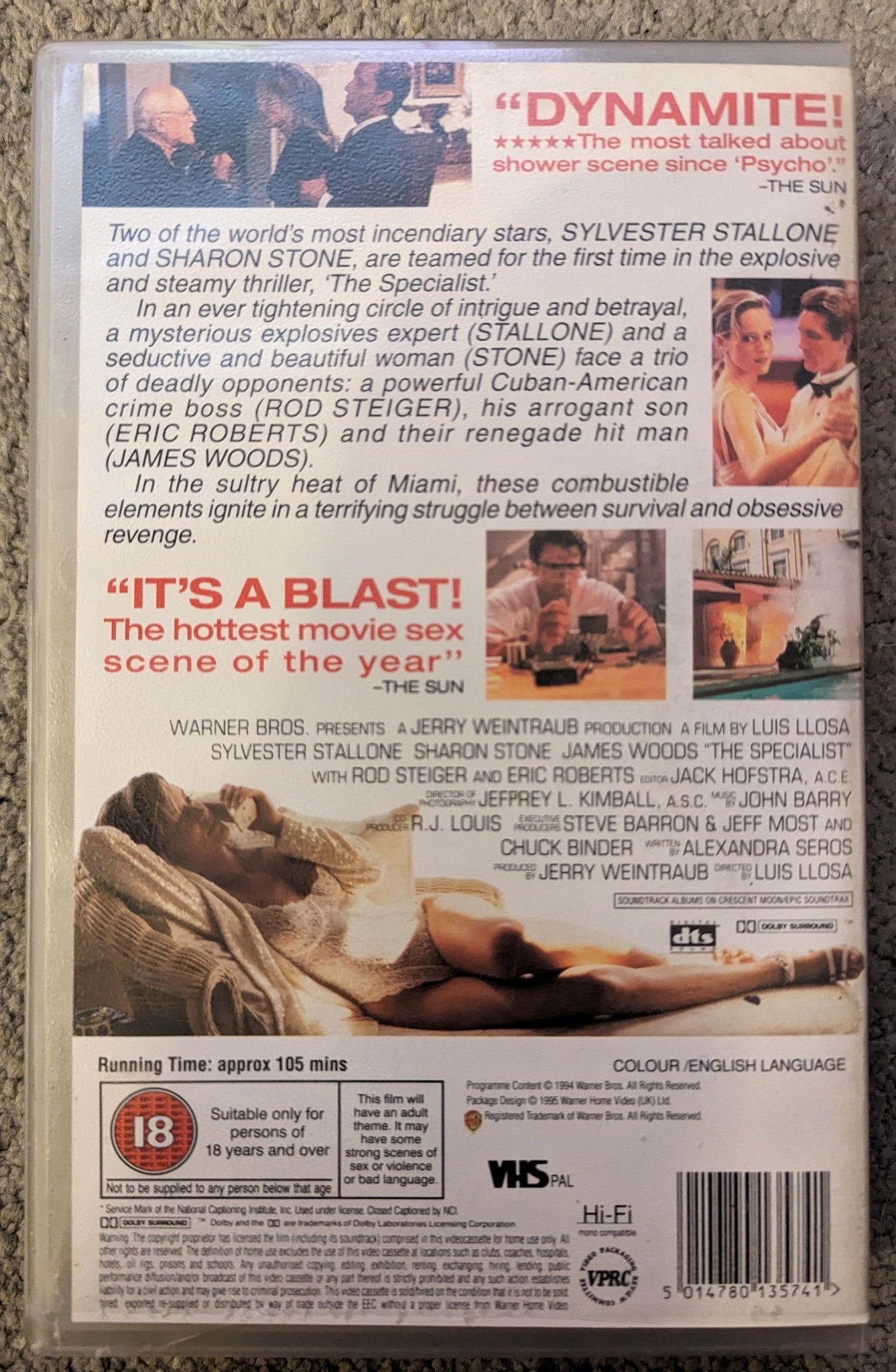 The Specialist (1994) VHS Video Ex Rental - Flippin Retro Video Shop