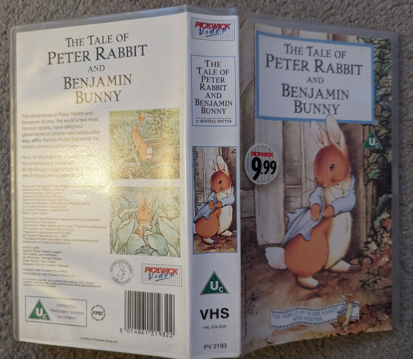 The Tale Of Peter Rabbit & Benjamin Bunny (1992) VHS Video - Flippin Retro Video Shop