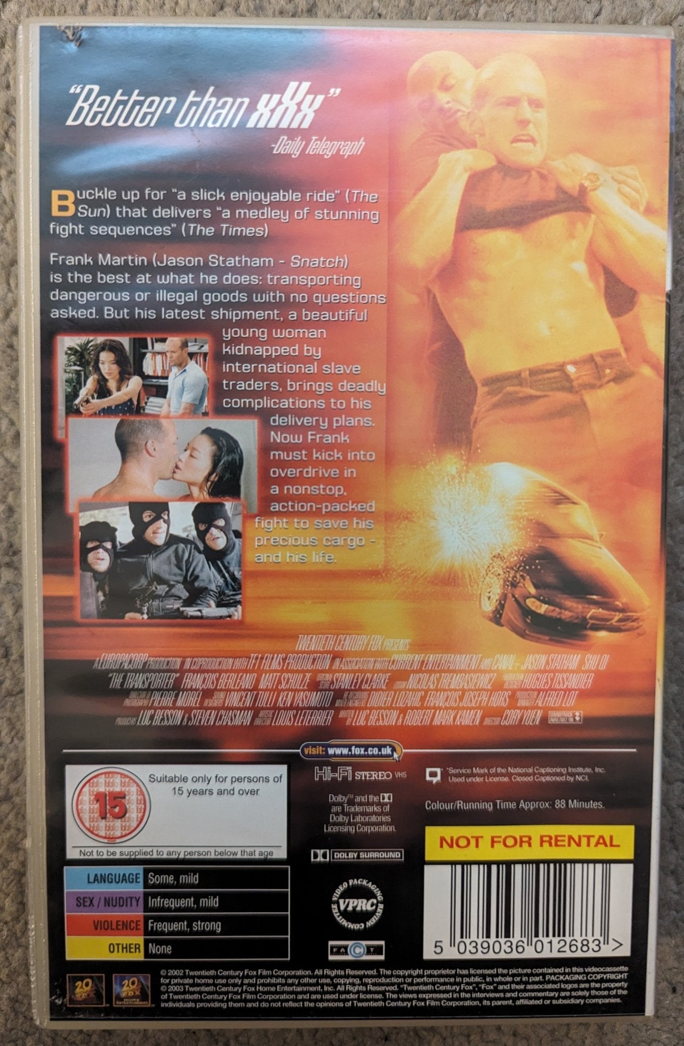 The Transporter (2002) VHS Video *Sealed* - Flippin Retro Video Shop