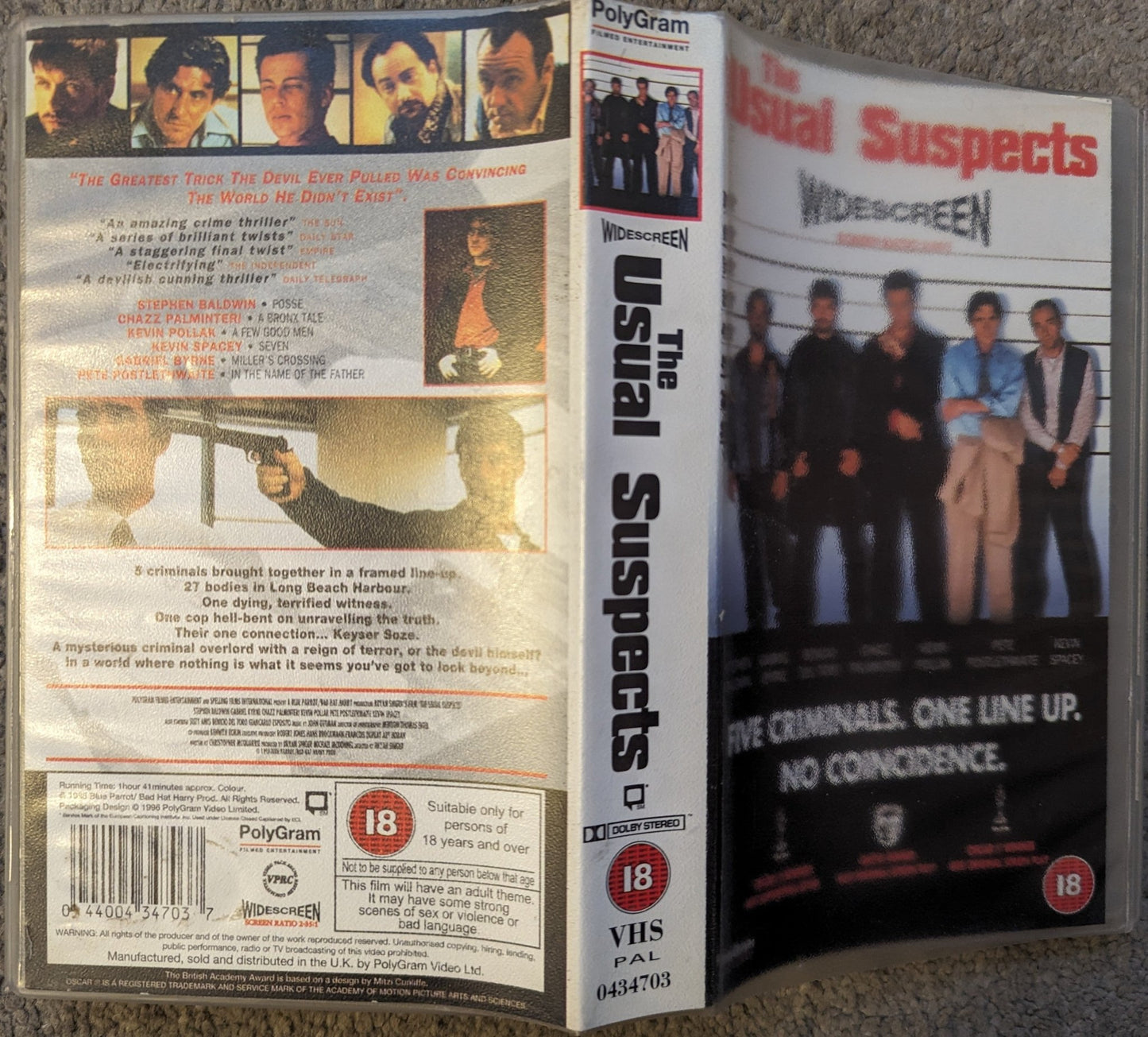 The Usual Suspects (1995) VHS Video Wide - screen - Flippin Retro Video Shop