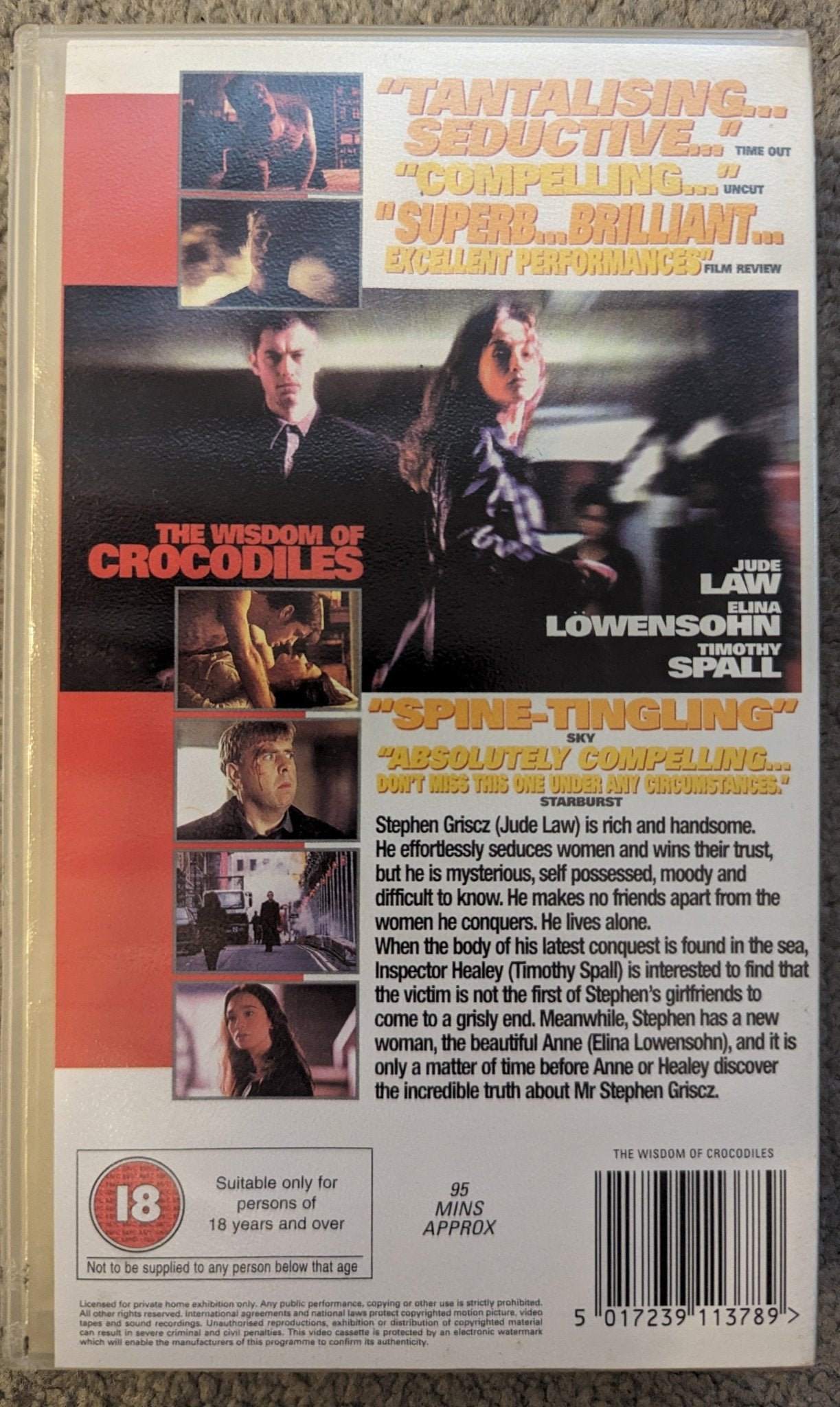 The Wisdom Of Crocodiles (1998) VHS Video - Flippin Retro Video Shop