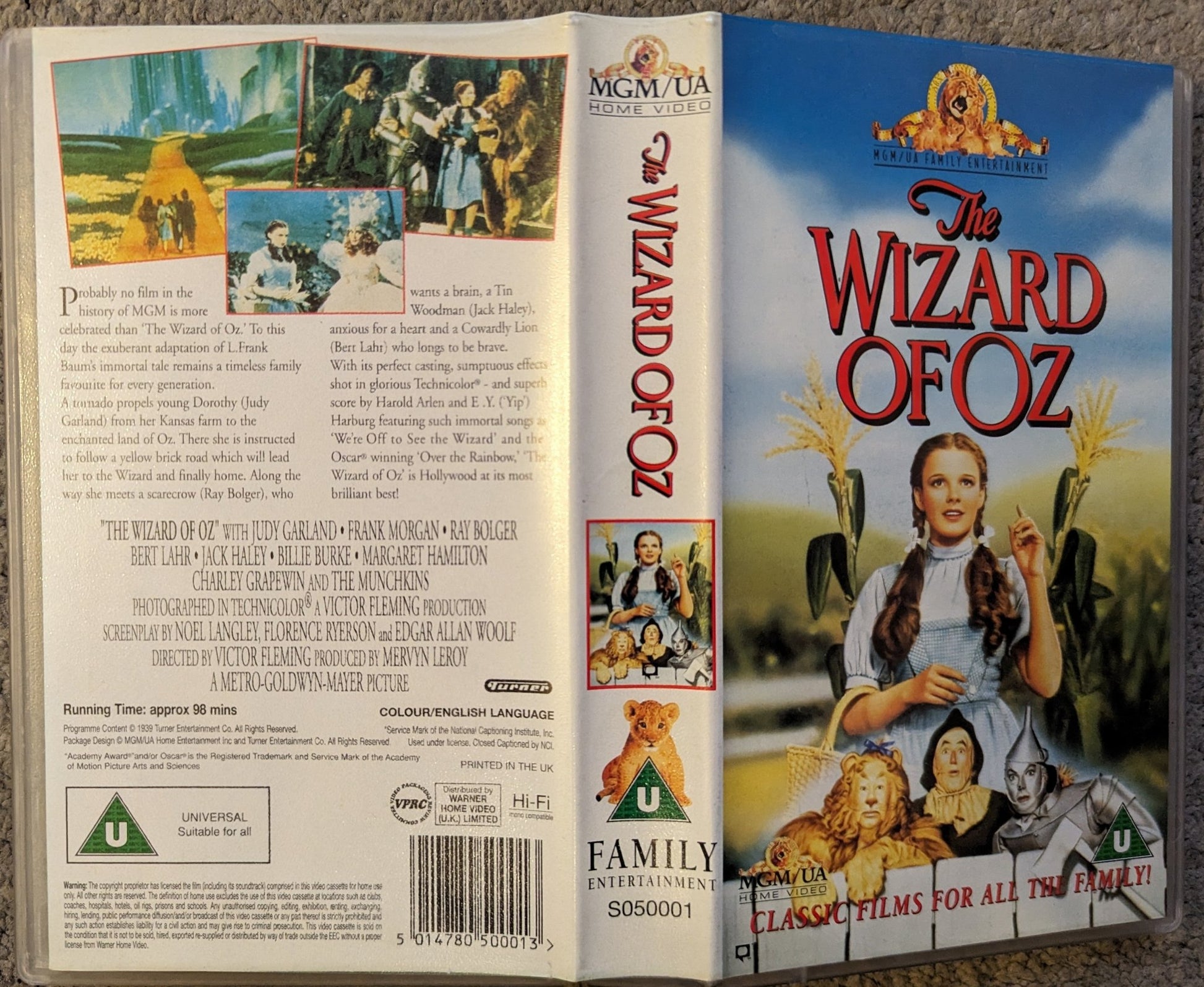 The Wizard Of Oz (1939) VHS Video alt - Flippin Retro Video Shop