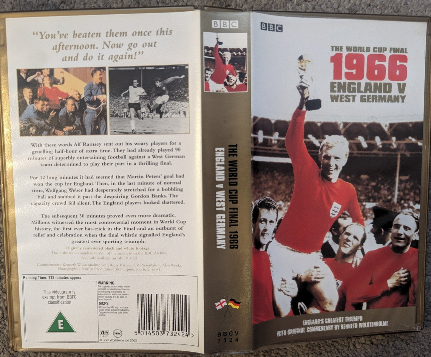 The World Cup Final 1966 England v Germany VHS Video - Flippin Retro Video Shop