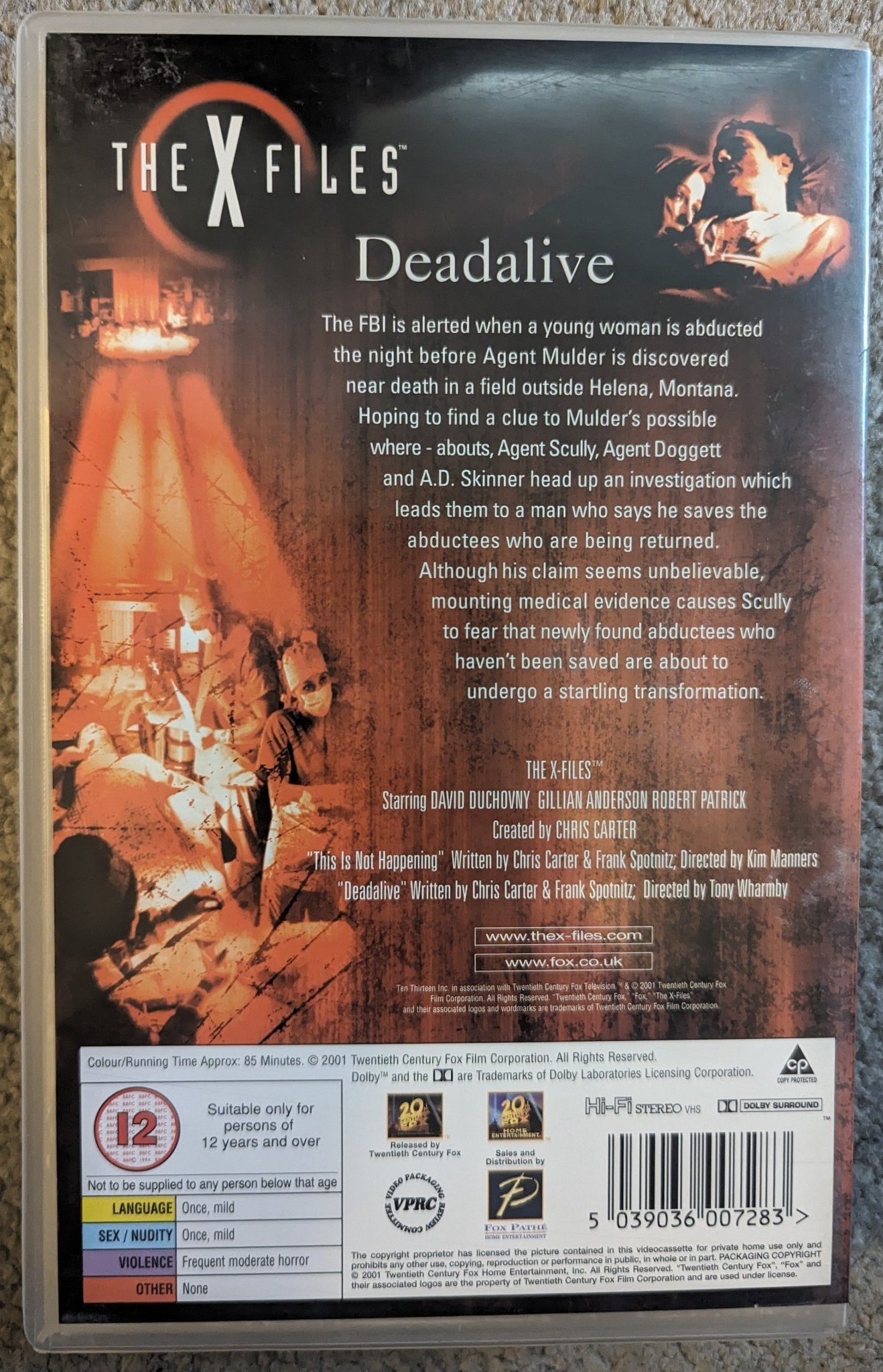 The X Files Deadalive VHS Video Ex Rental - Flippin Retro Video Shop