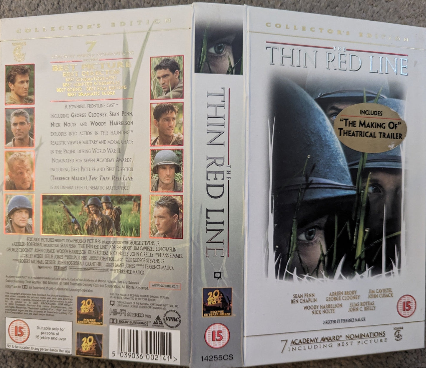 Thin Red Line (1998) VHS Video (Card case) - Flippin Retro Video Shop