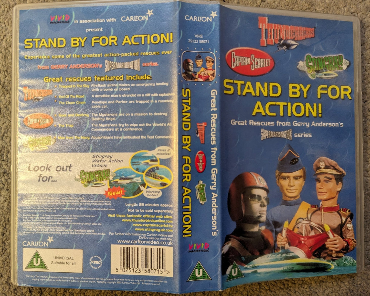 Thunderbirds Captain Scarlet Stingray Stand By For Action VHS Video - Flippin Retro Video Shop