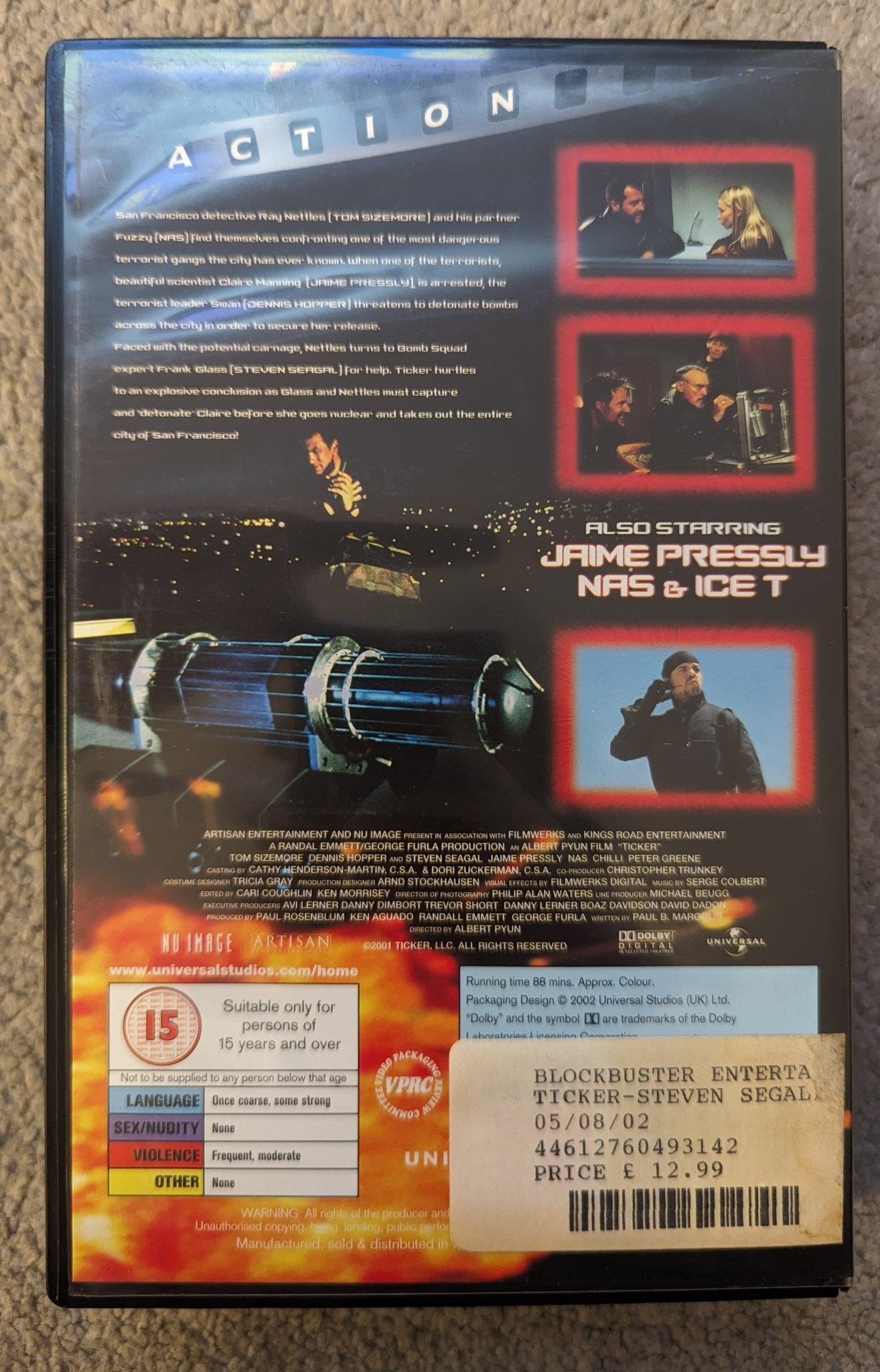 Ticker (2001) VHS Video Ex Rental - Flippin Retro Video Shop