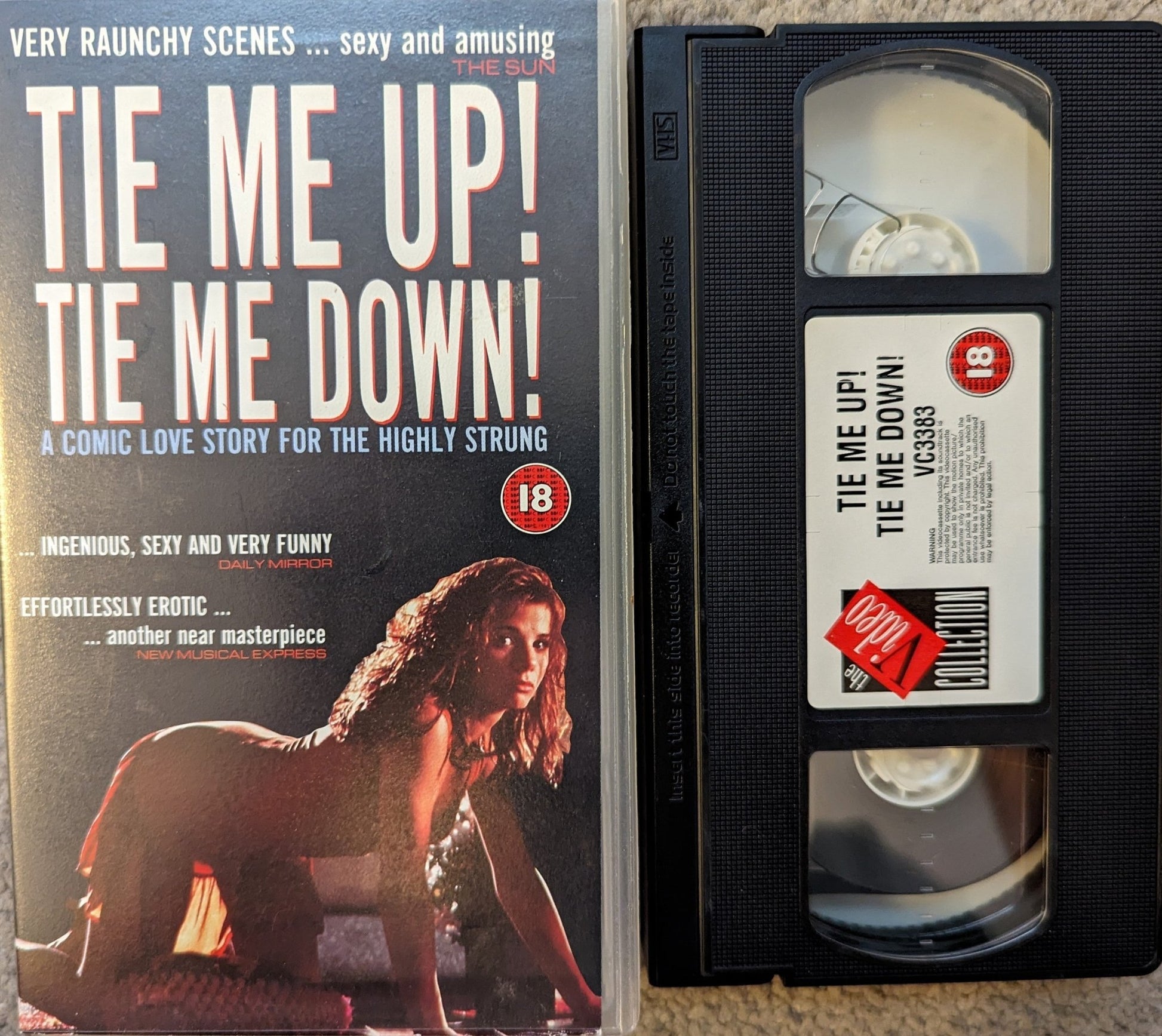 Tie Me Up Tie Me Down (1989) VHS Video - Flippin Retro Video Shop