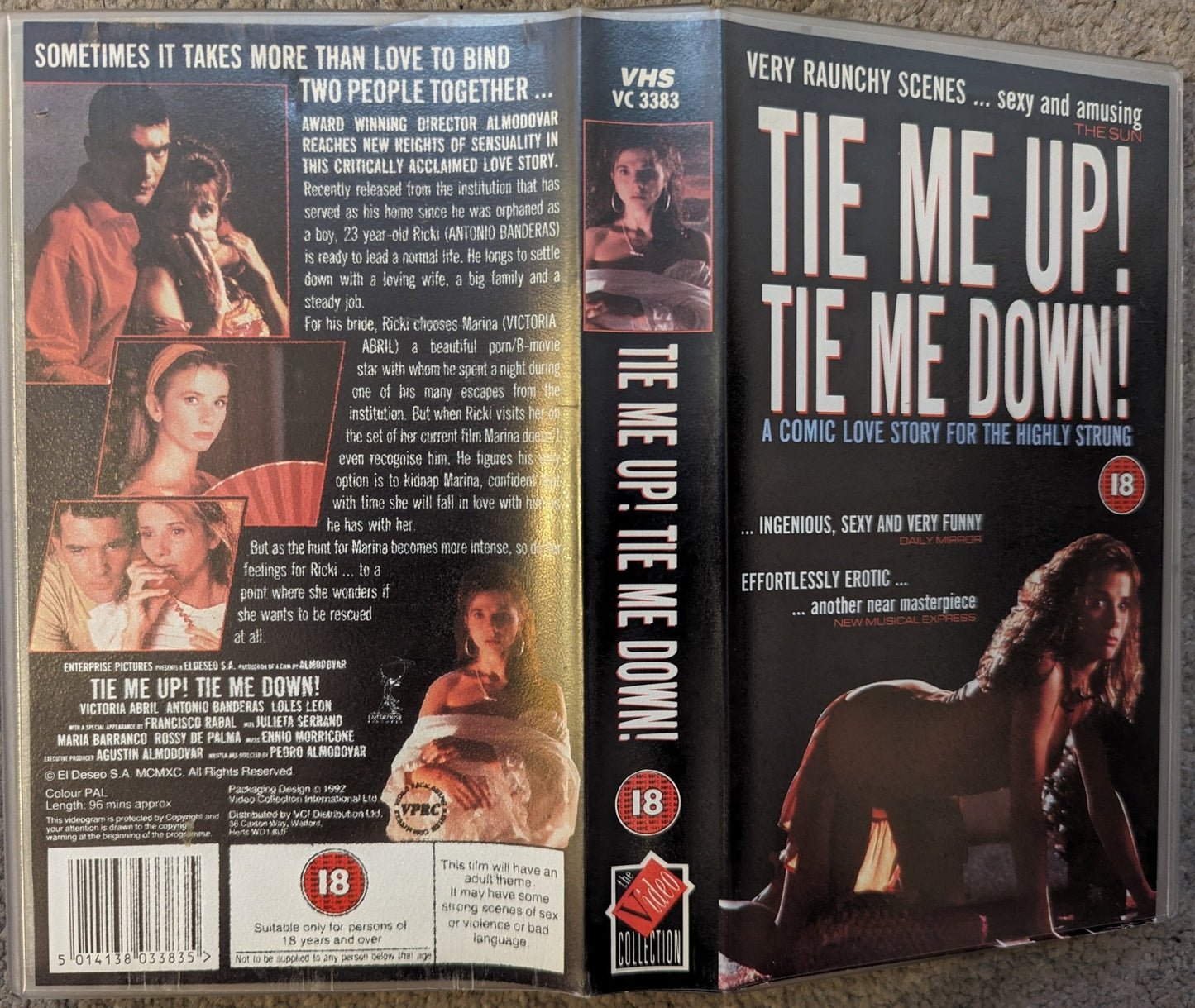 Tie Me Up Tie Me Down (1989) VHS Video - Flippin Retro Video Shop