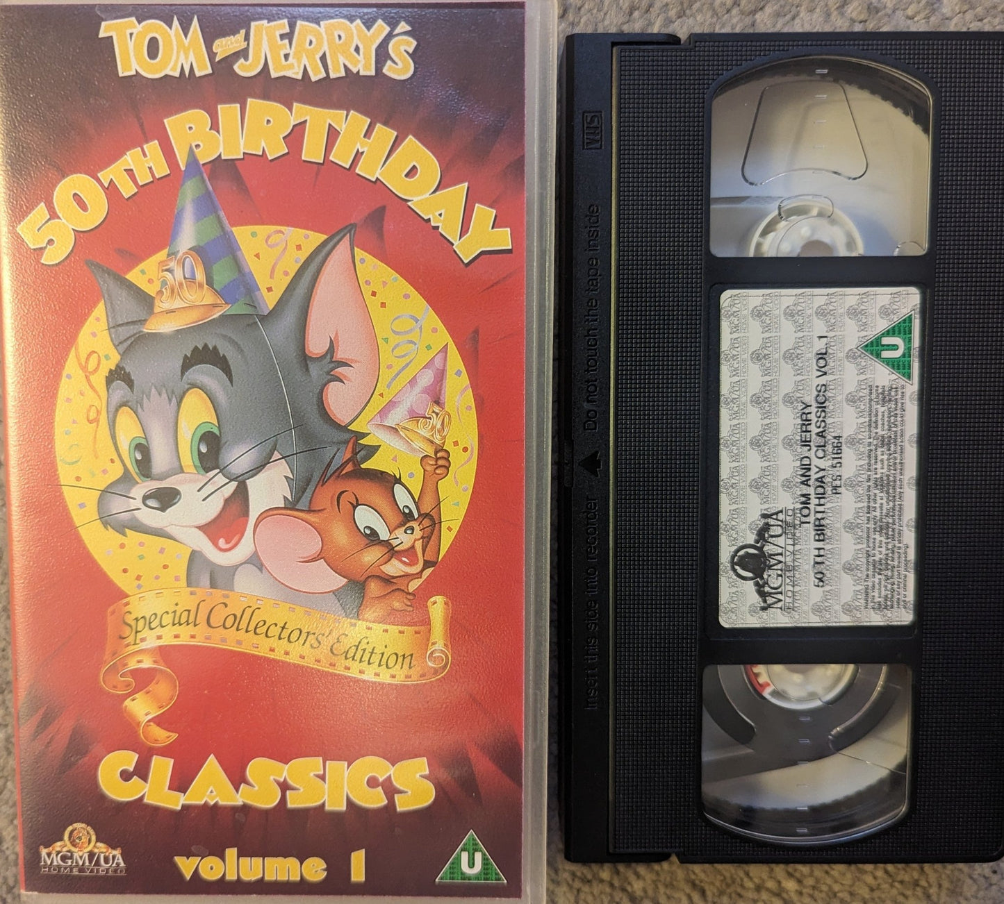 Tom & Jerry Classics 50th Anniversary Vol 1 VHS Video - Flippin Retro Video Shop