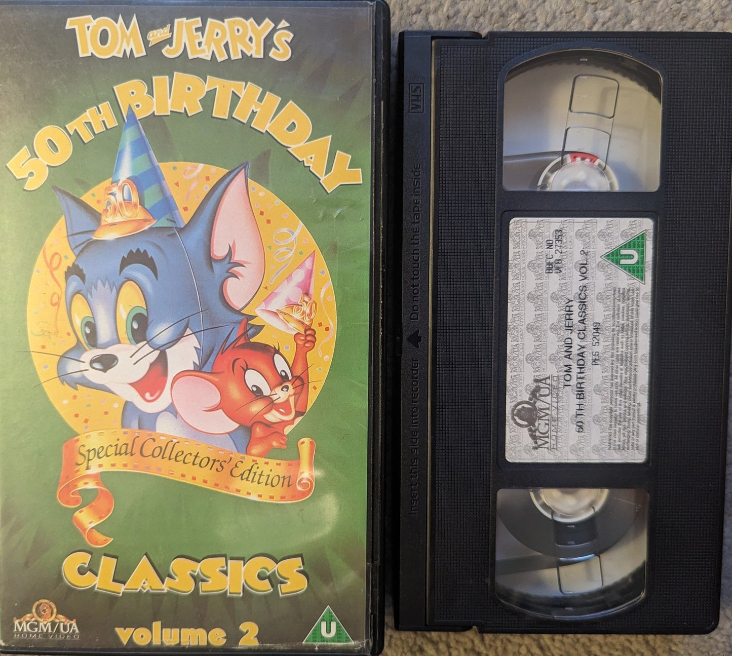 Tom & Jerry Classics 50th Anniversary Vol 2 VHS Video - Flippin Retro Video Shop